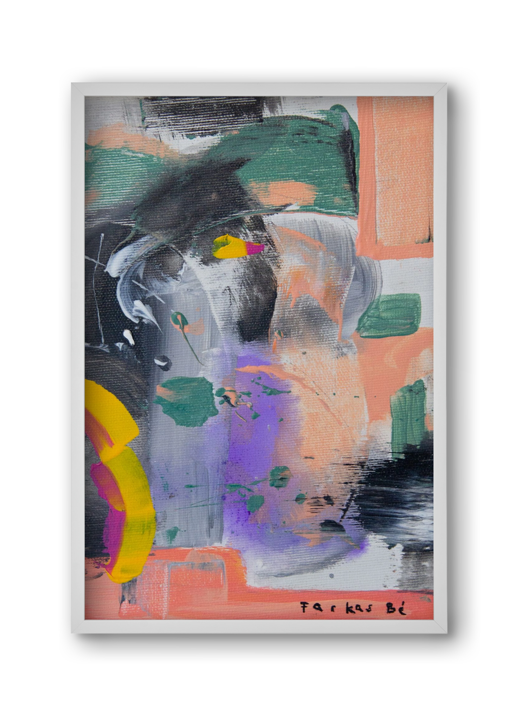 Leveling up, 30x45 cm (30x45 cm), Fehér keret