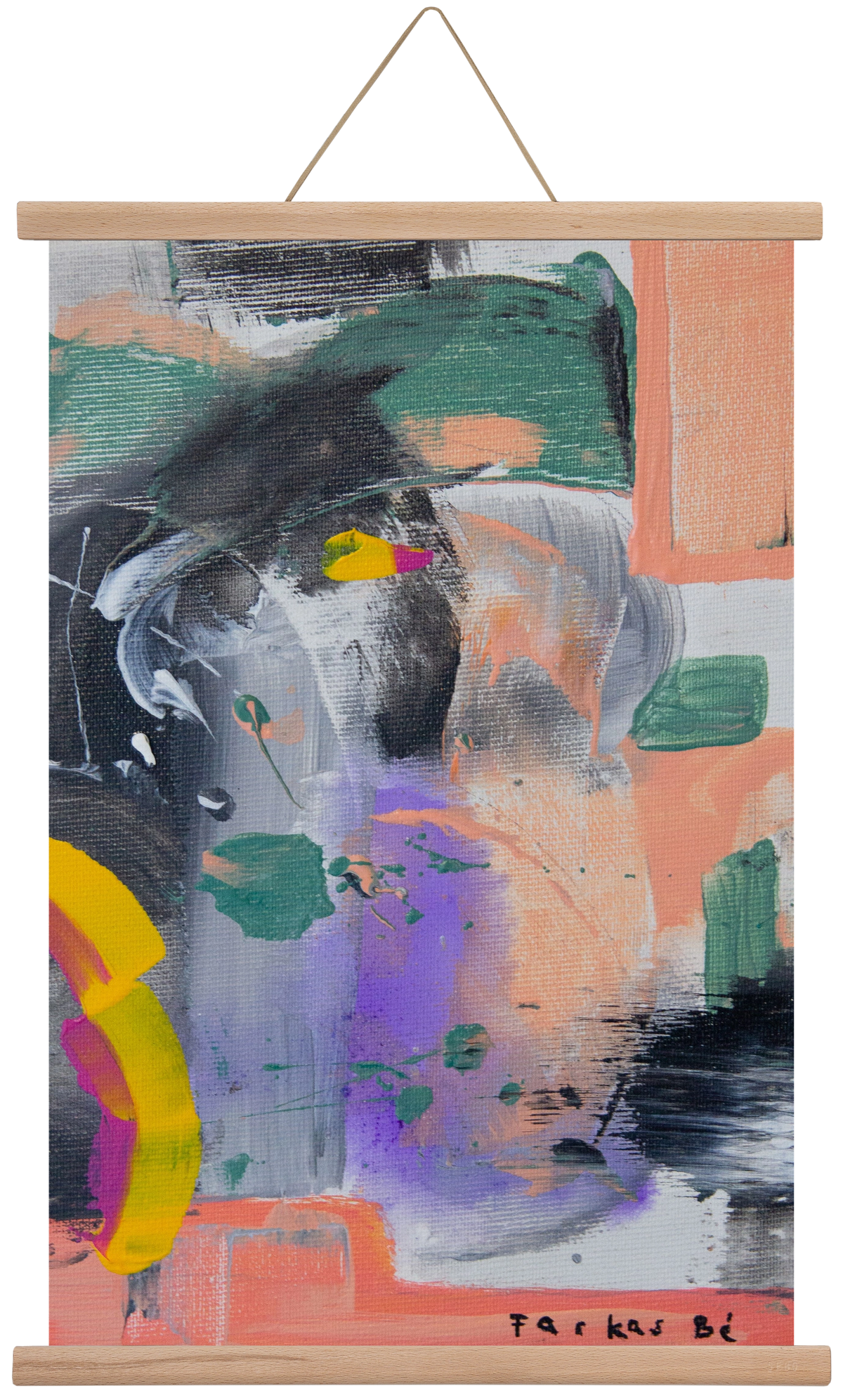 Leveling up, 40x60 cm (40x60 cm), Tölgy akasztó