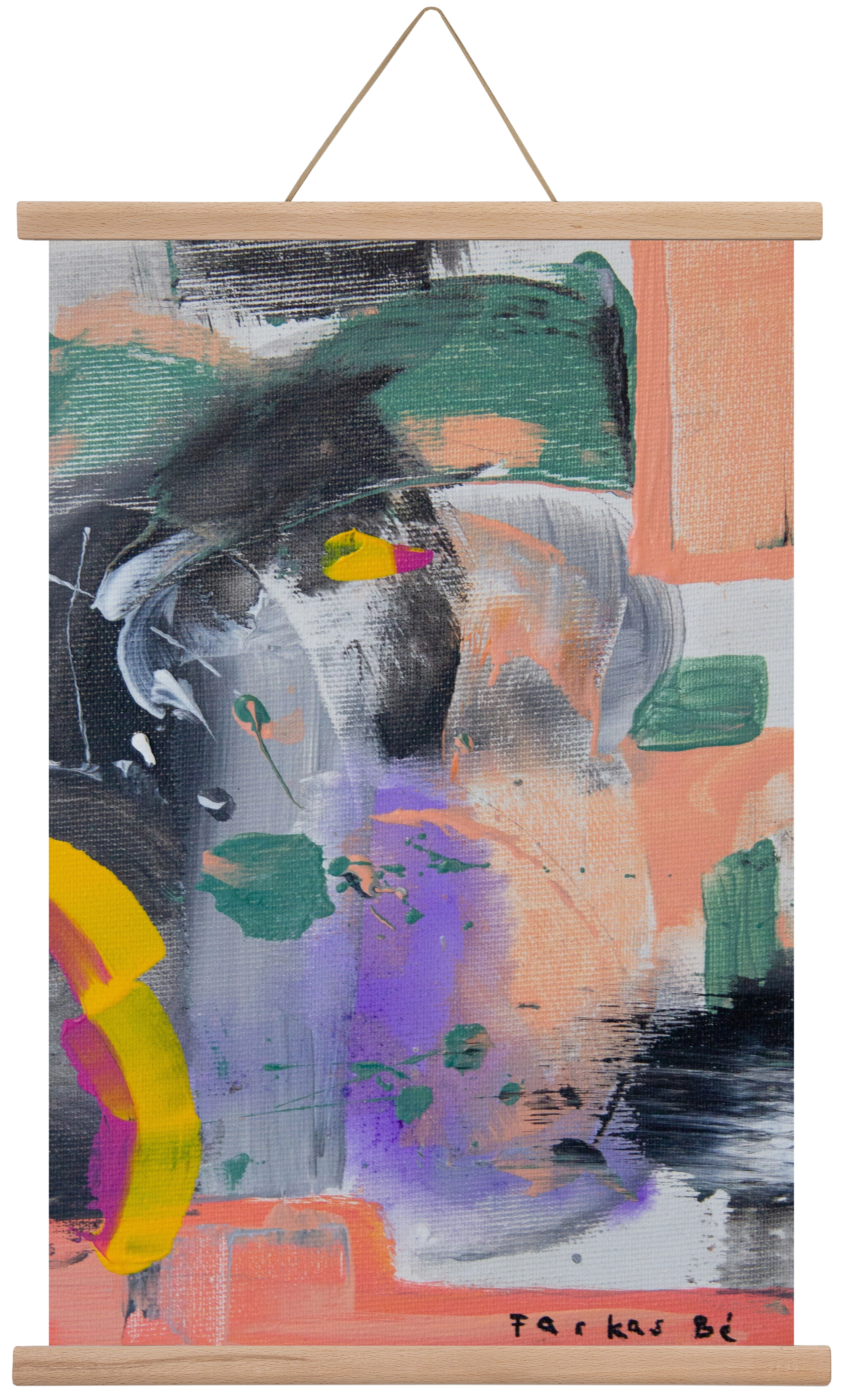 Leveling up, 40x60 cm (40x60 cm), Tölgy akasztó