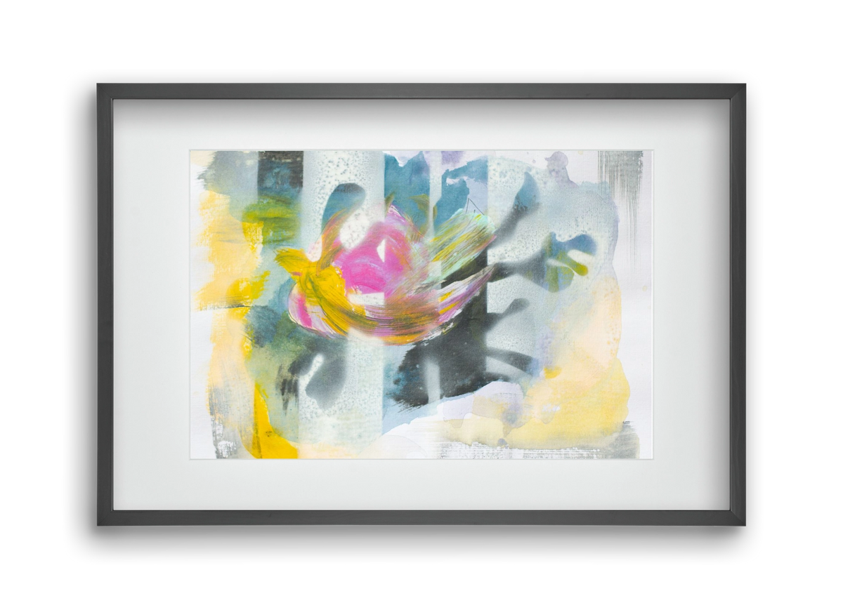 Under my mind, 45x30 cm (30x20 cm), Fekete keret, paszpartuval