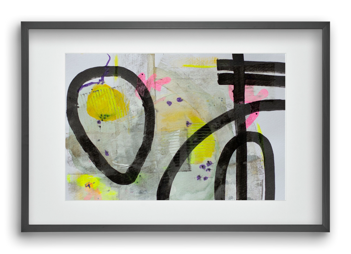 Signs of the yesterday said, 60x40 cm (45x30 cm), Fekete keret, paszpartuval