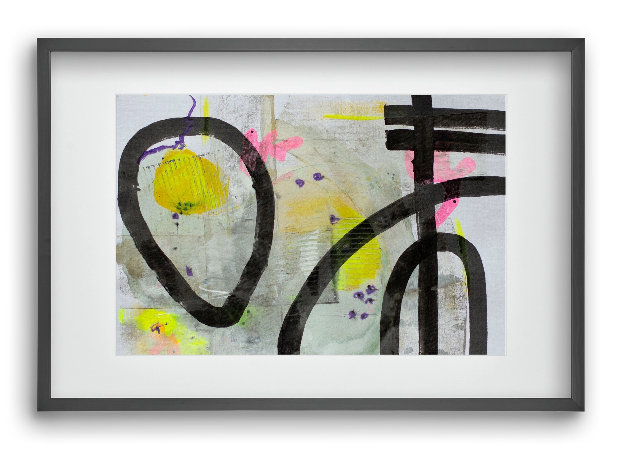 Signs of the yesterday said, 60x40 cm (45x30 cm), Fekete keret, paszpartuval