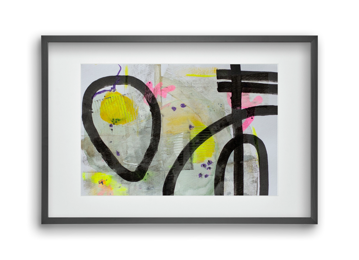 Signs of the yesterday said, 45x30 cm (30x20 cm), Fekete keret, paszpartuval