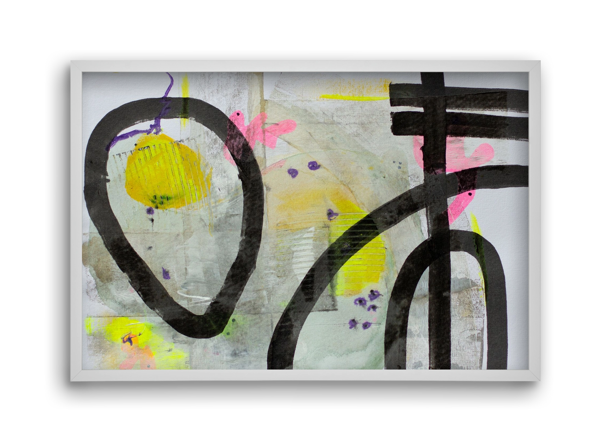 Signs of the yesterday said, 45x30 cm (45x30 cm), Fehér keret