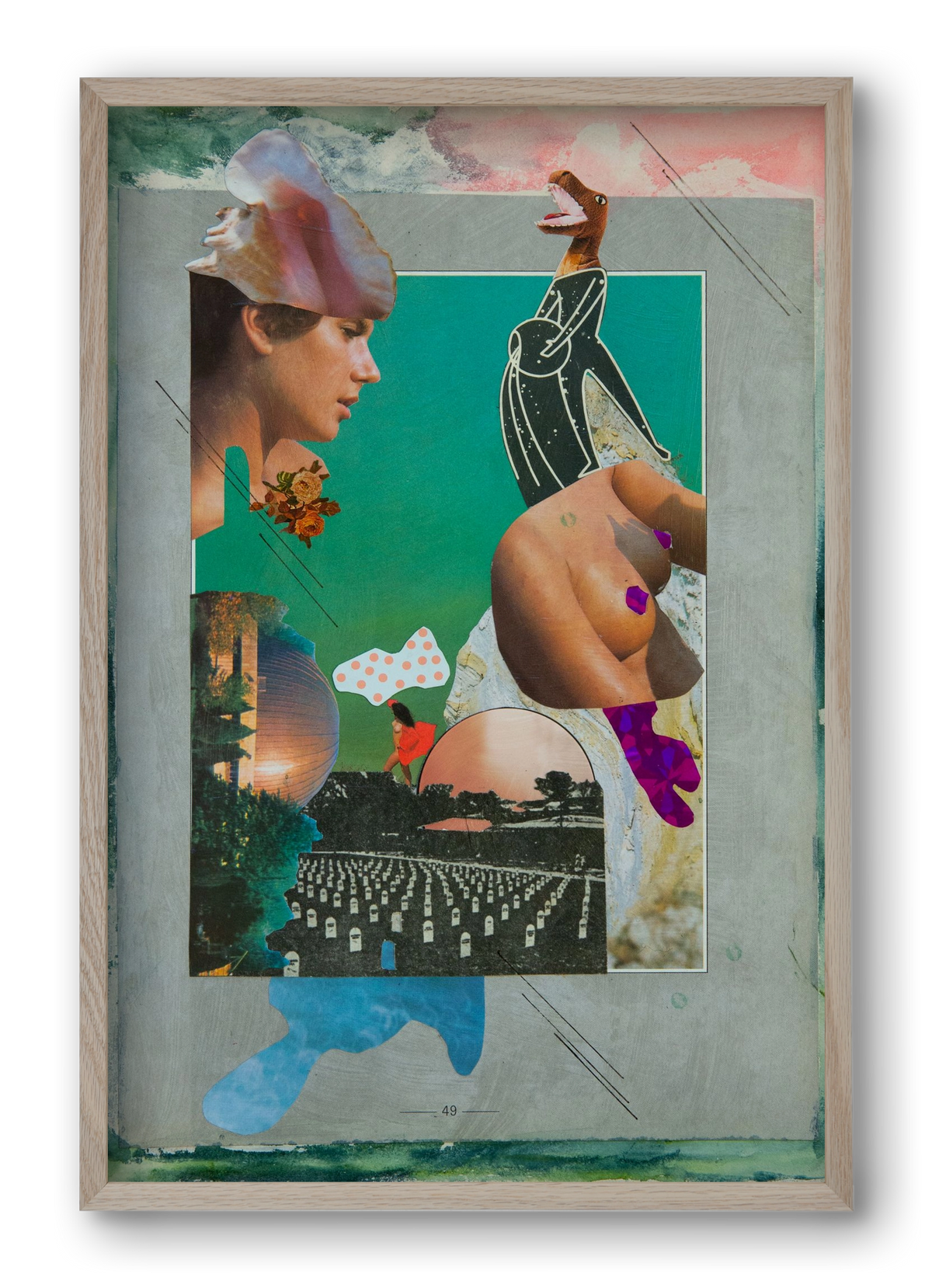 Just bring yourself, 40x60 cm (40x60 cm), Tölgy keret