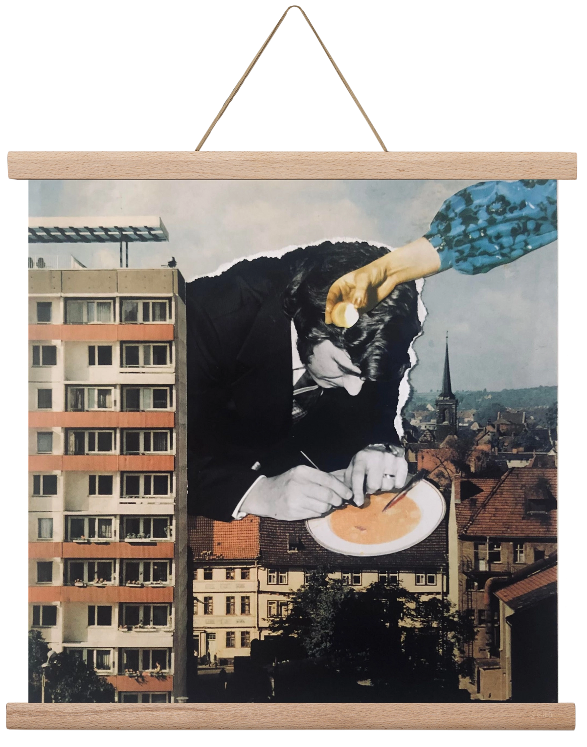 Nyolcadik emelet, 40x40 cm (40x40 cm), Tölgy akasztó