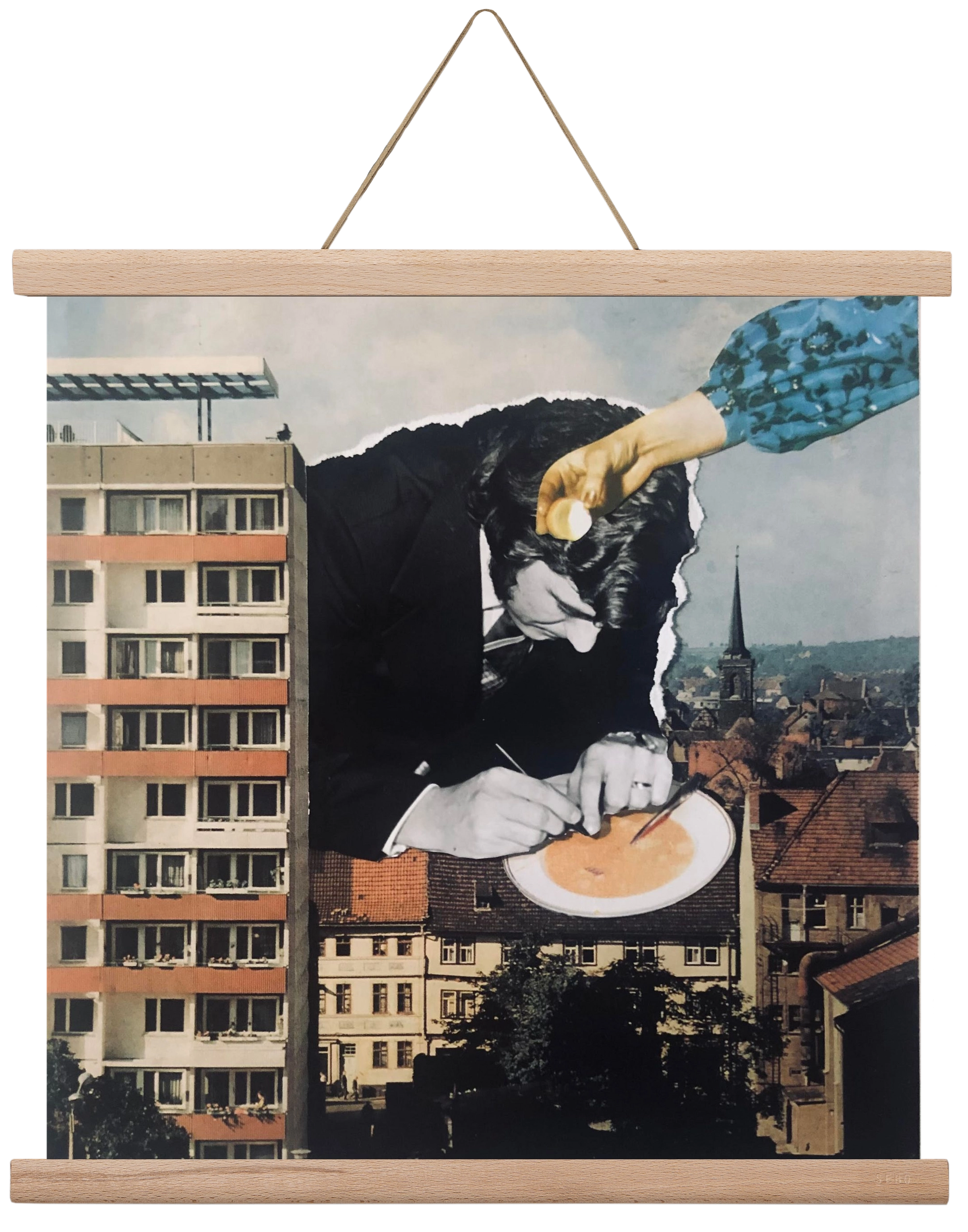 Nyolcadik emelet, 40x40 cm (40x40 cm), Tölgy akasztó