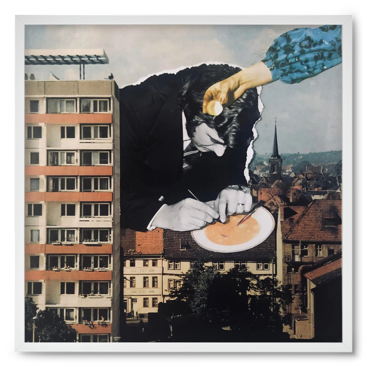 Nyolcadik emelet, 50x50 cm (50x50 cm), Fehér keret