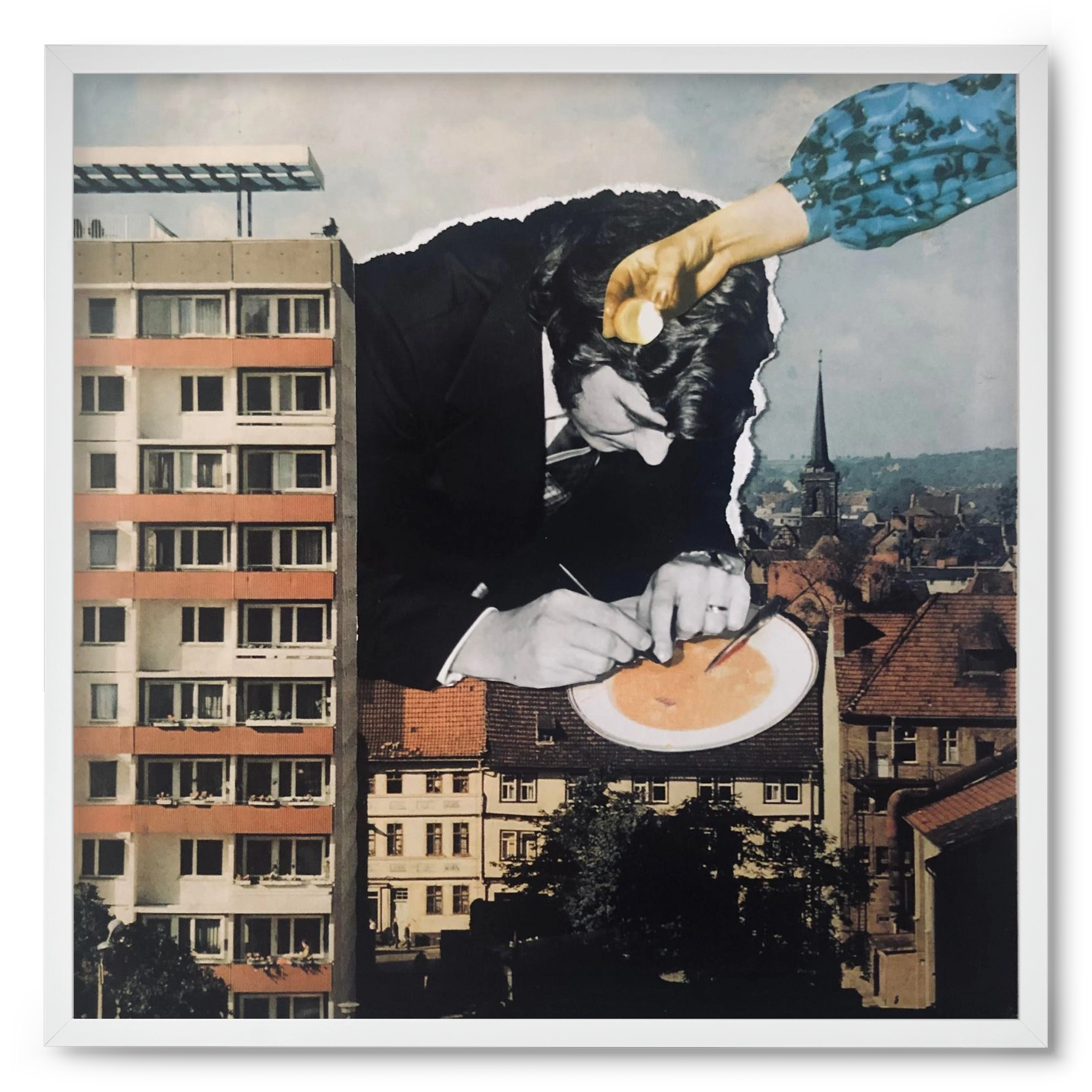 Nyolcadik emelet, 50x50 cm (50x50 cm), Fehér keret