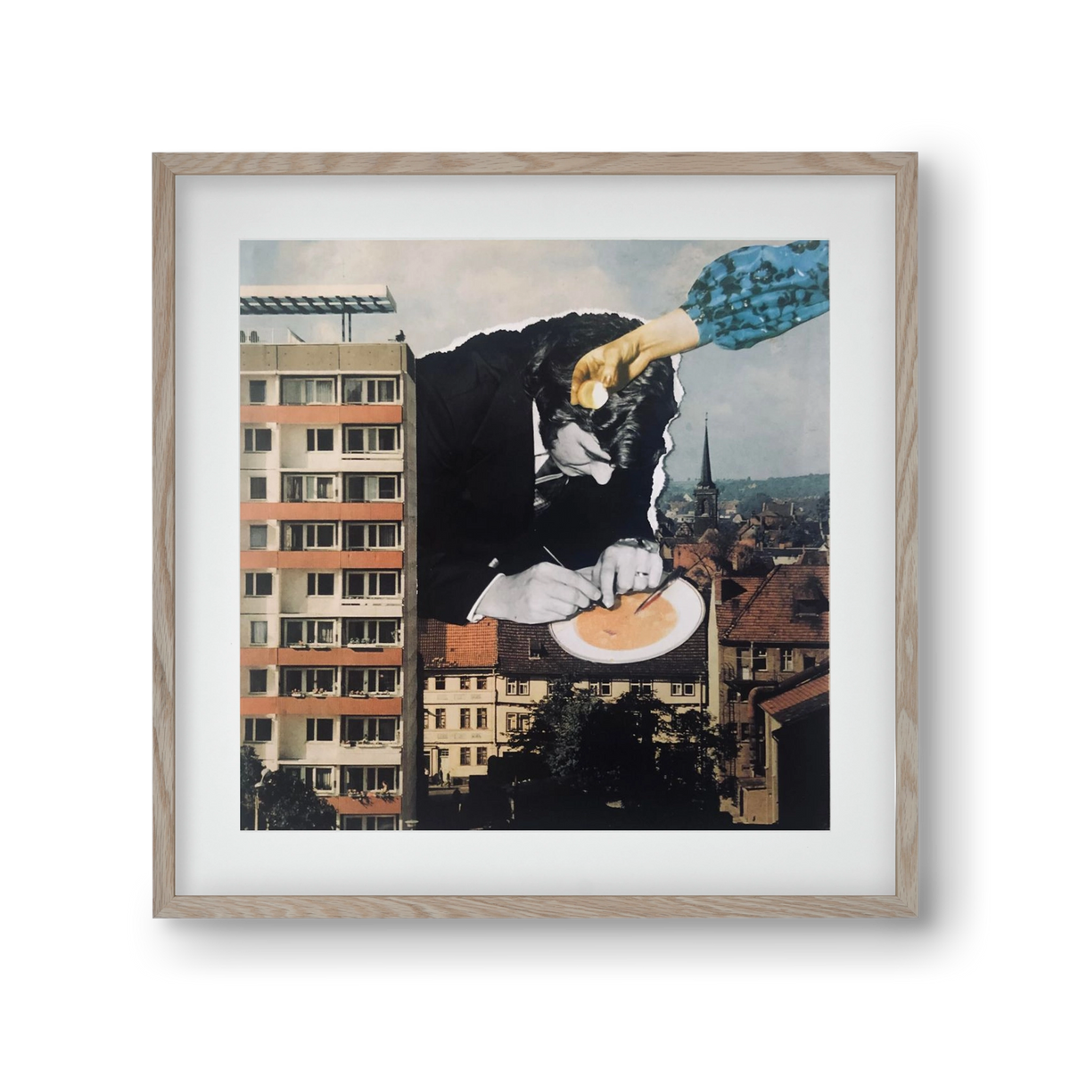 Nyolcadik emelet, 30x30 cm (20x20 cm), Tölgy keret, paszpartuval