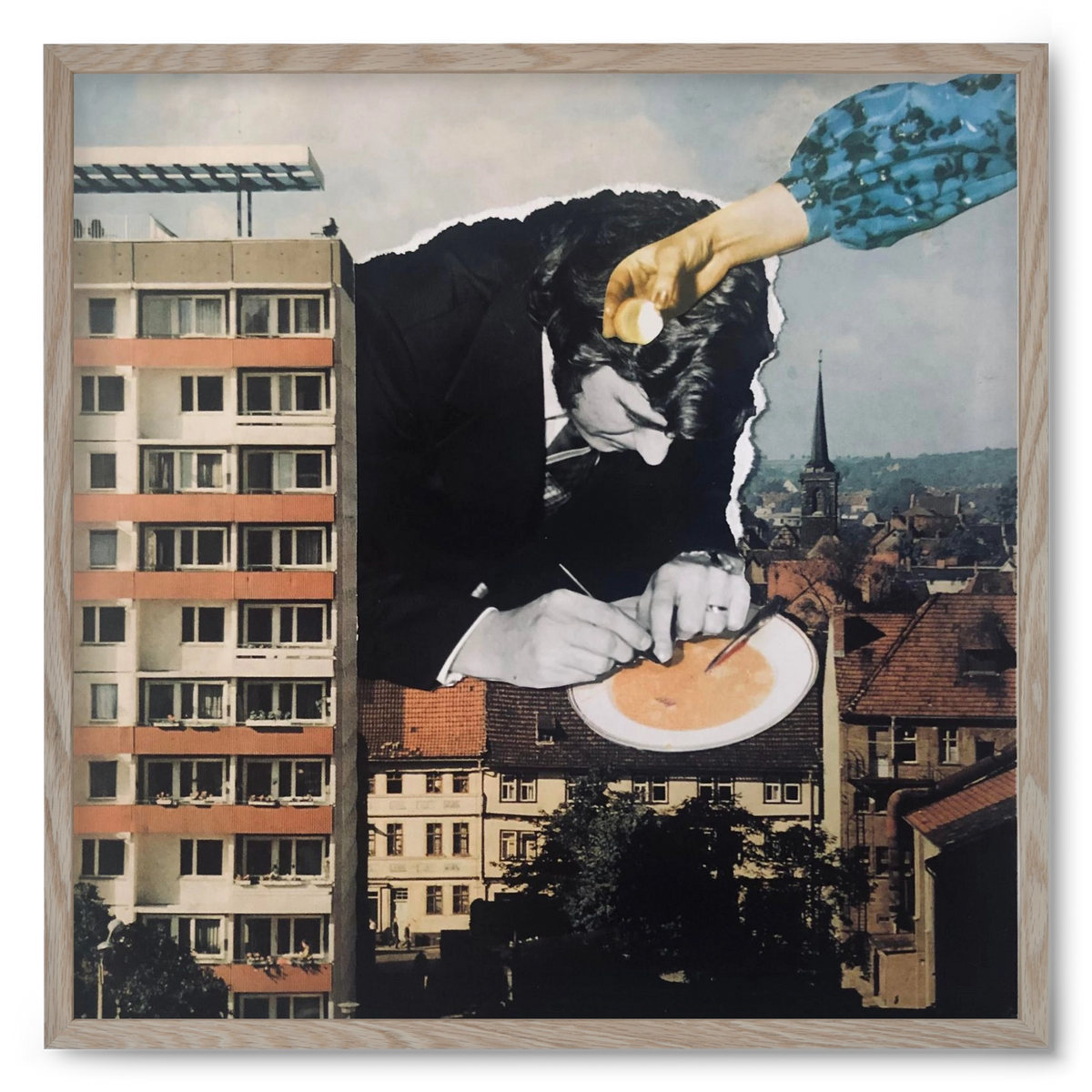 Nyolcadik emelet, 50x50 cm (50x50 cm), Tölgy keret