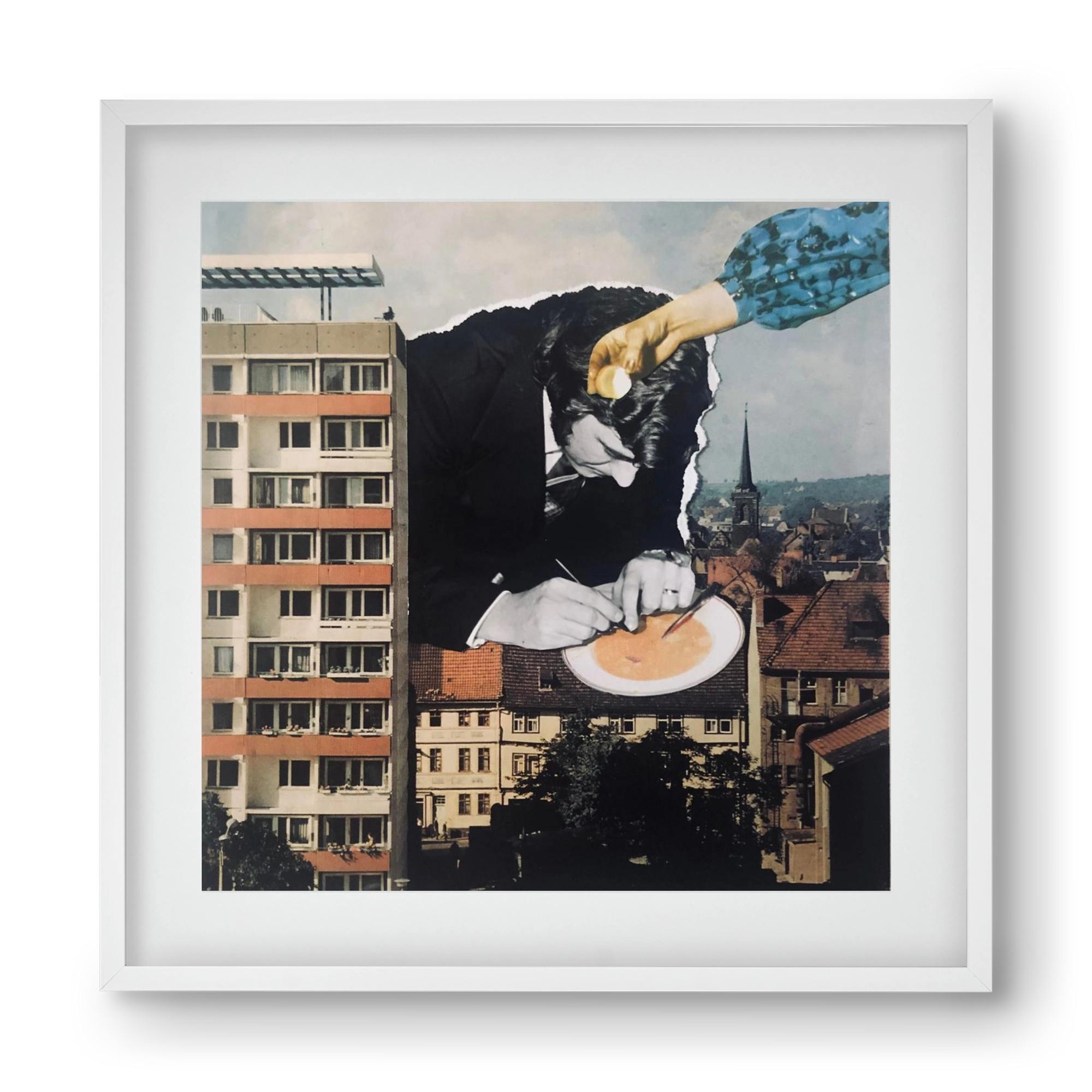 Nyolcadik emelet, 40x40 cm (30x30 cm), Fehér keret, paszpartuval