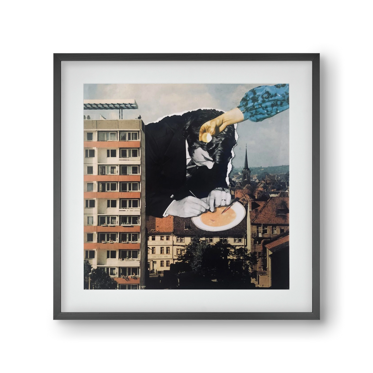 Nyolcadik emelet, 30x30 cm (20x20 cm), Fekete keret, paszpartuval