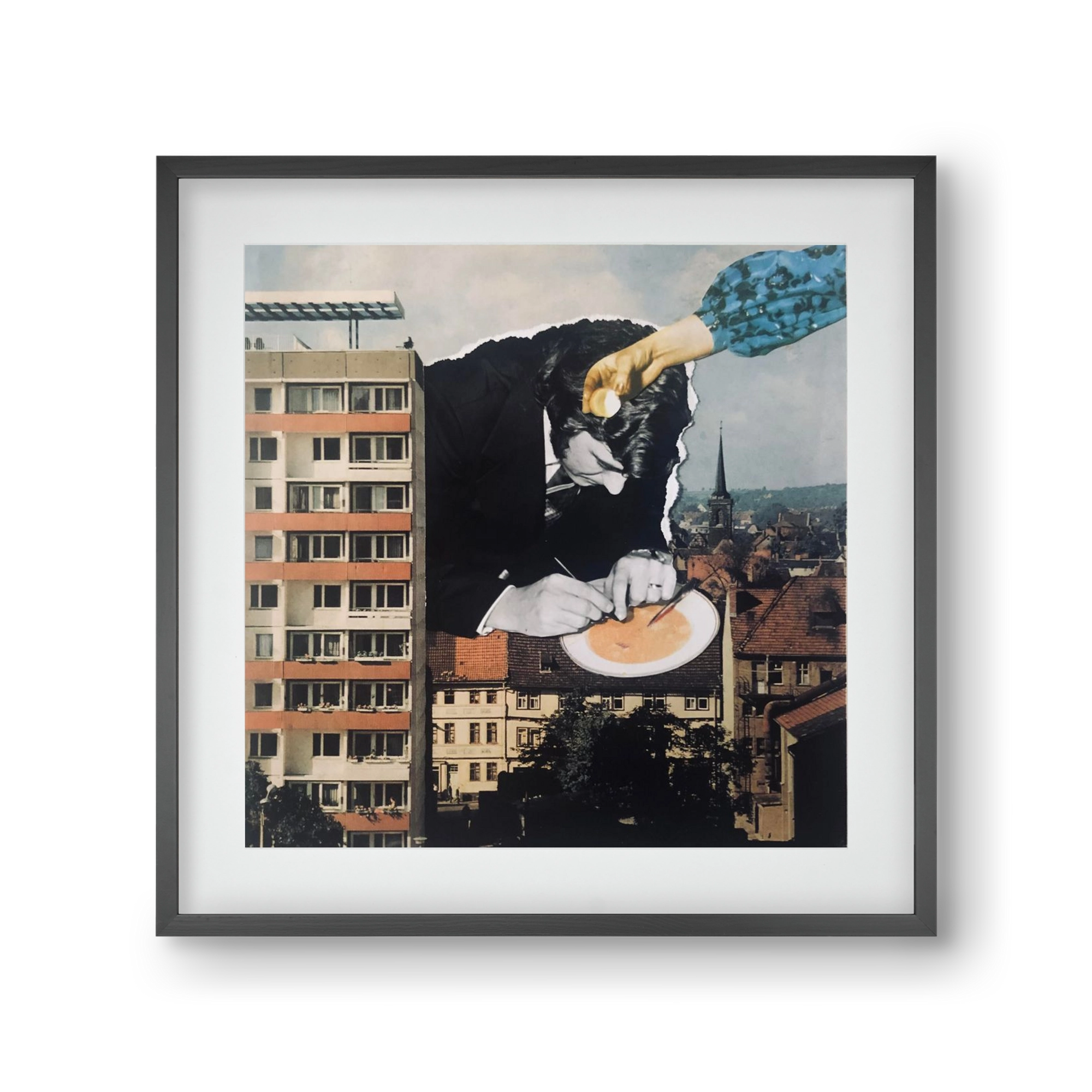 Nyolcadik emelet, 30x30 cm (20x20 cm), Fekete keret, paszpartuval