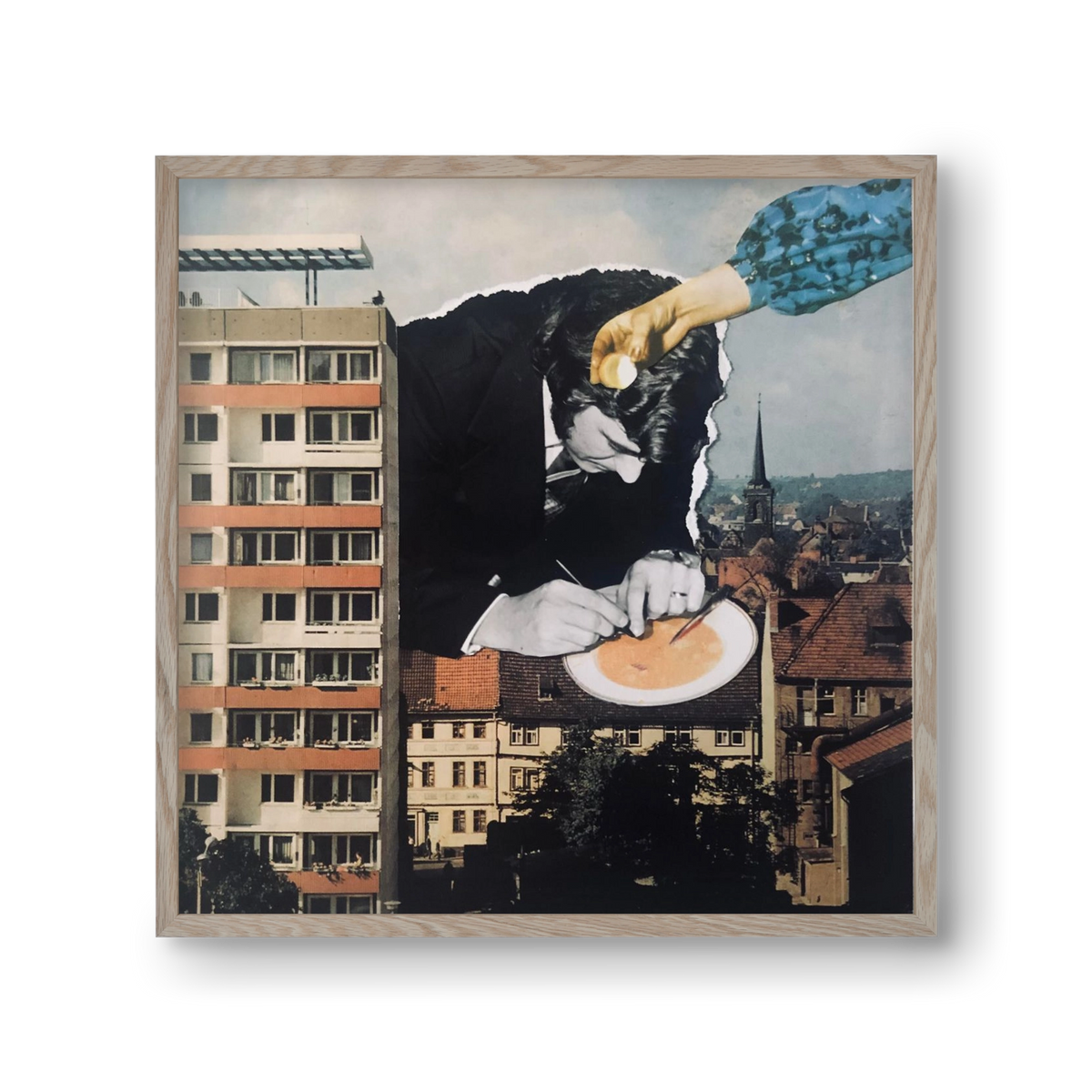 Nyolcadik emelet, 30x30 cm (30x30 cm), Tölgy keret