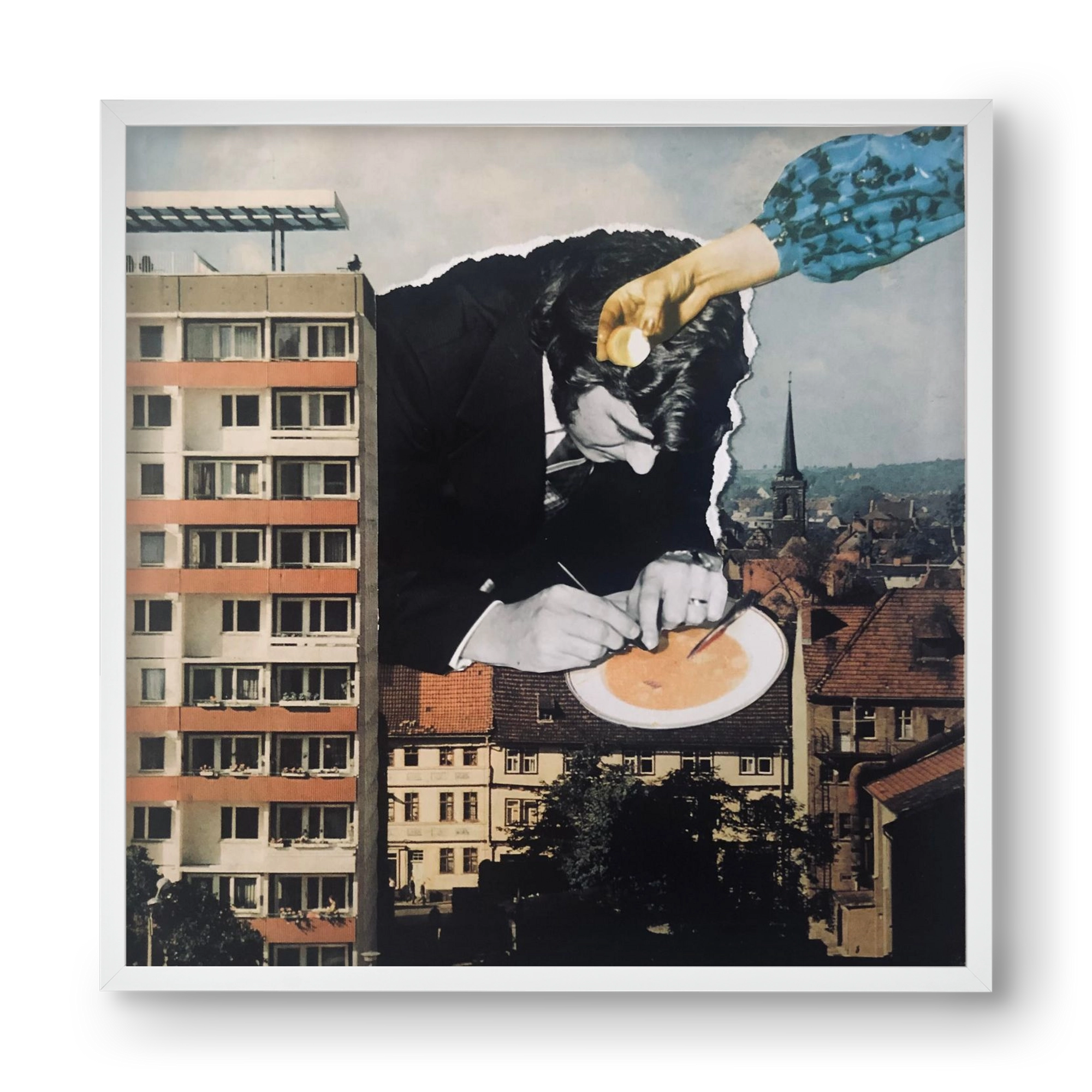 Nyolcadik emelet, 40x40 cm (40x40 cm), Fehér keret