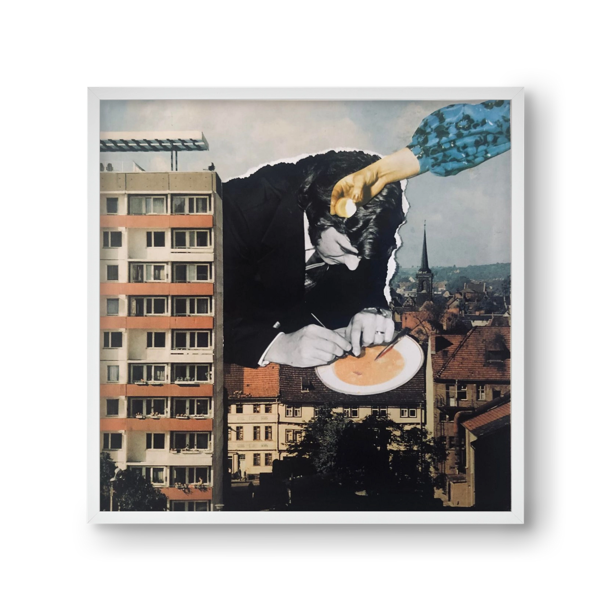 Nyolcadik emelet, 30x30 cm (30x30 cm), Fehér keret