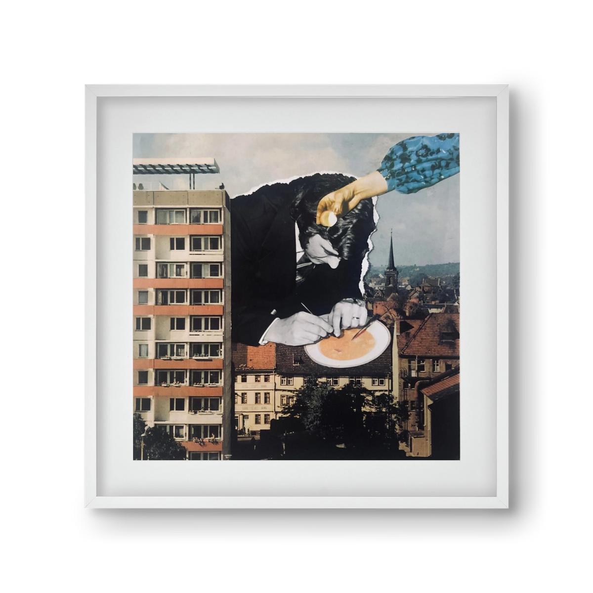 Nyolcadik emelet, 30x30 cm (20x20 cm), Fehér keret, paszpartuval