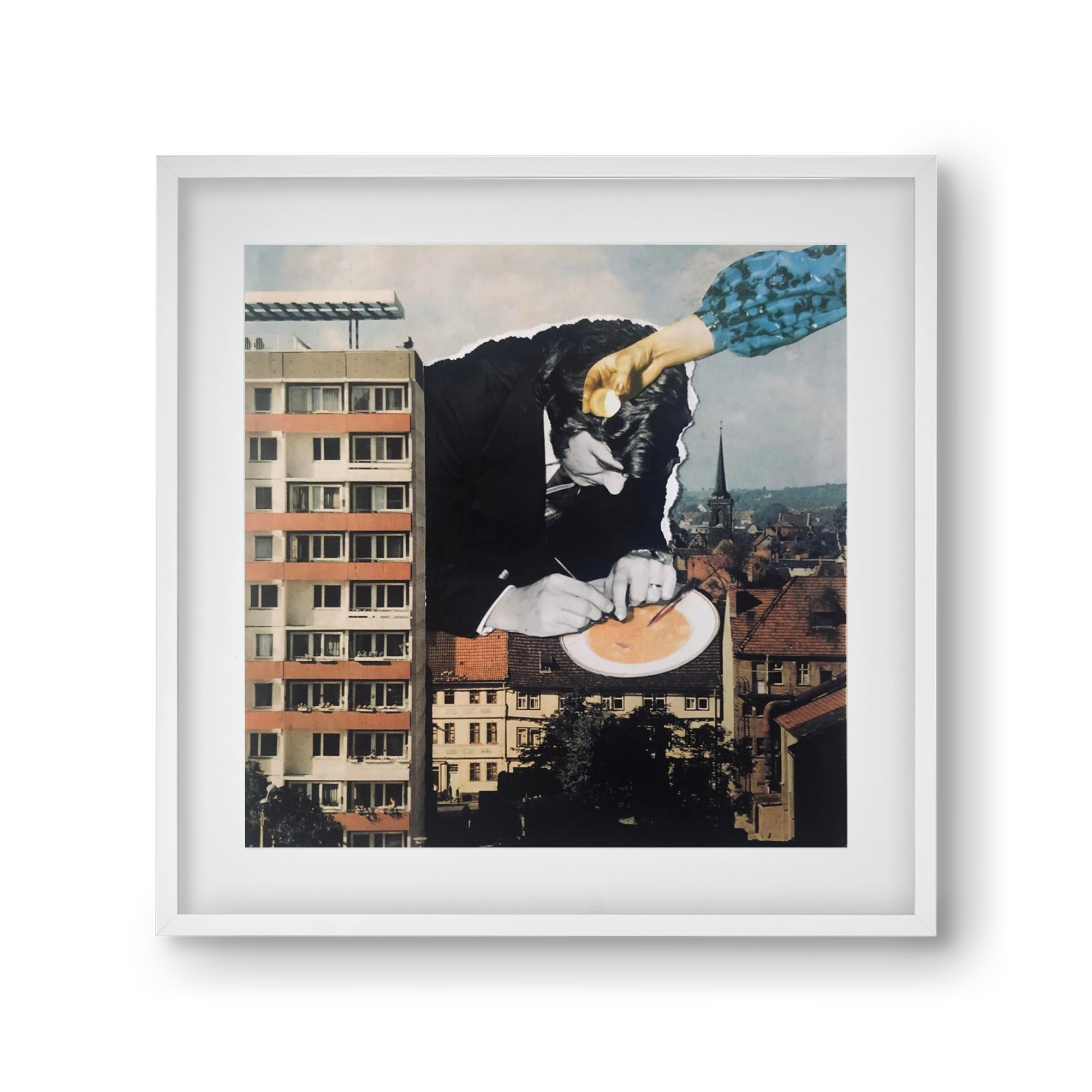 Nyolcadik emelet, 30x30 cm (20x20 cm), Fehér keret, paszpartuval