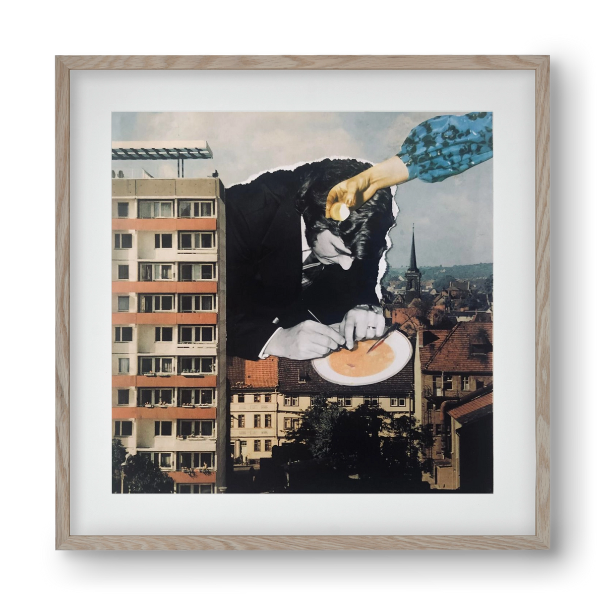 Nyolcadik emelet, 40x40 cm (30x30 cm), Tölgy keret, paszpartuval