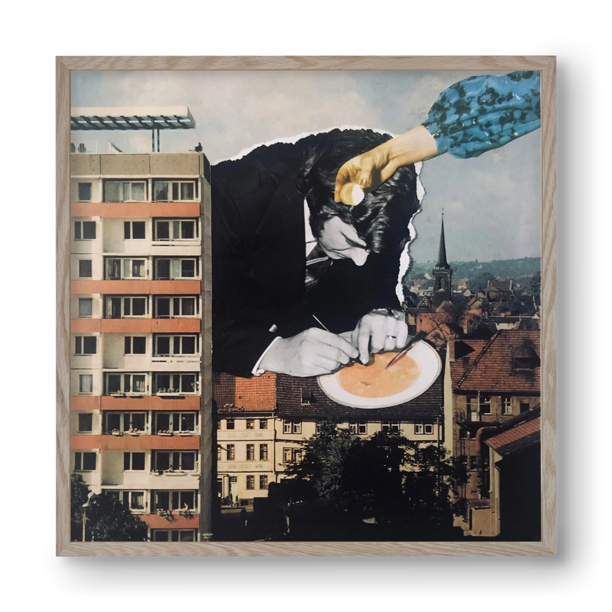 Nyolcadik emelet, 40x40 cm (40x40 cm), Tölgy keret