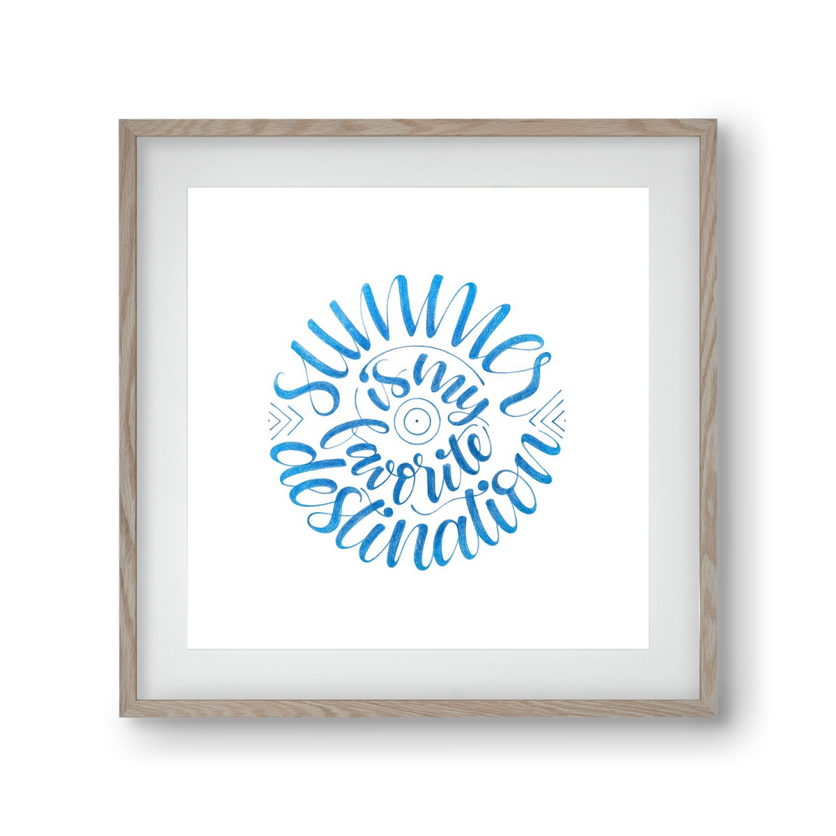 Favorite Destination, 30x30 cm (20x20 cm), Tölgy keret, paszpartuval