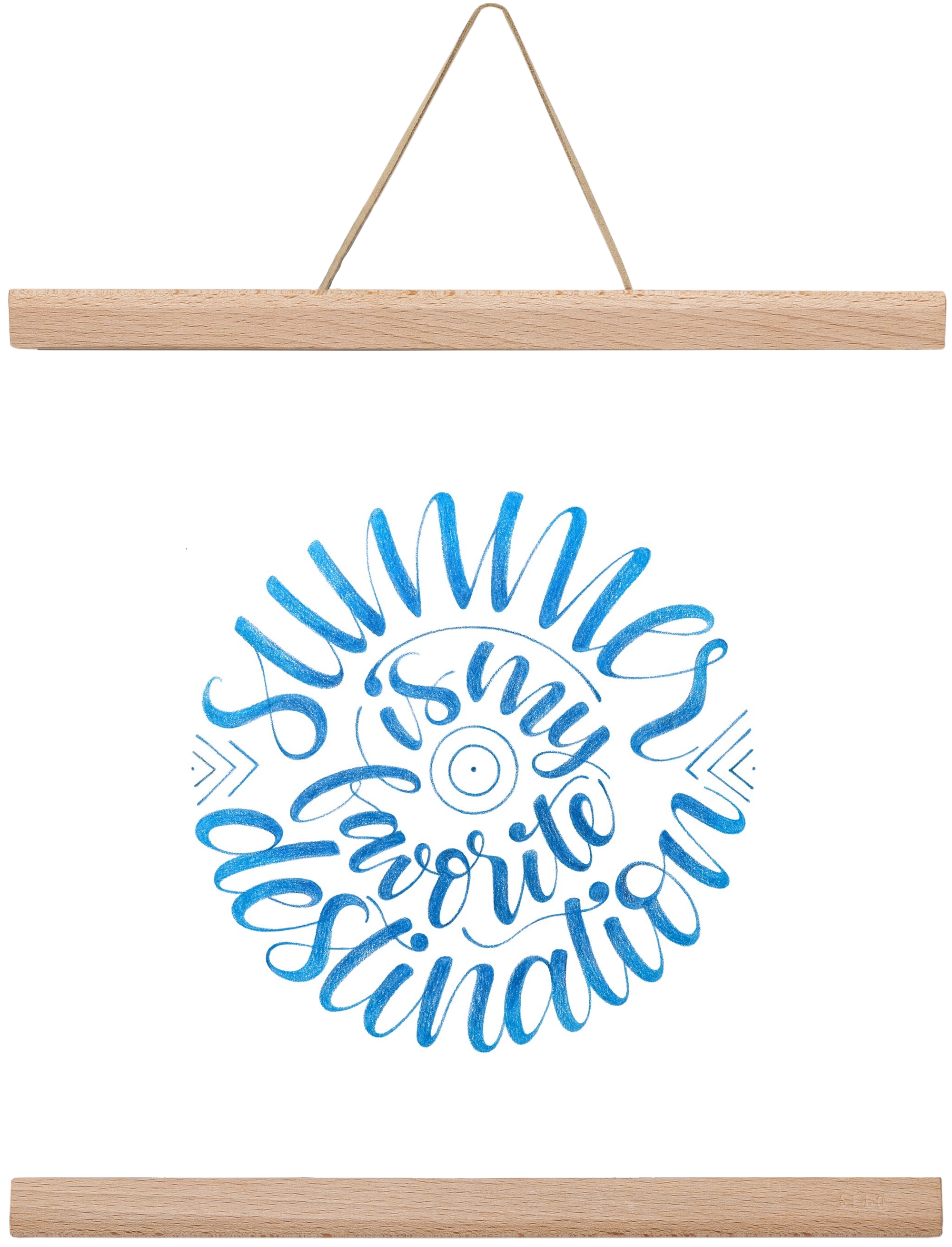 Favorite Destination, 30x30 cm (30x30 cm), Tölgy akasztó