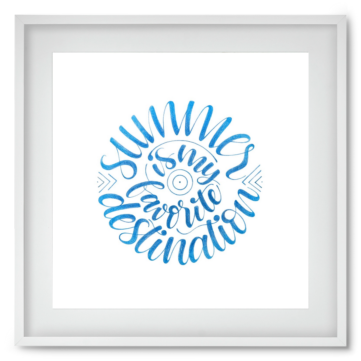Favorite Destination, 50x50 cm (40x40 cm), Fehér keret, paszpartuval