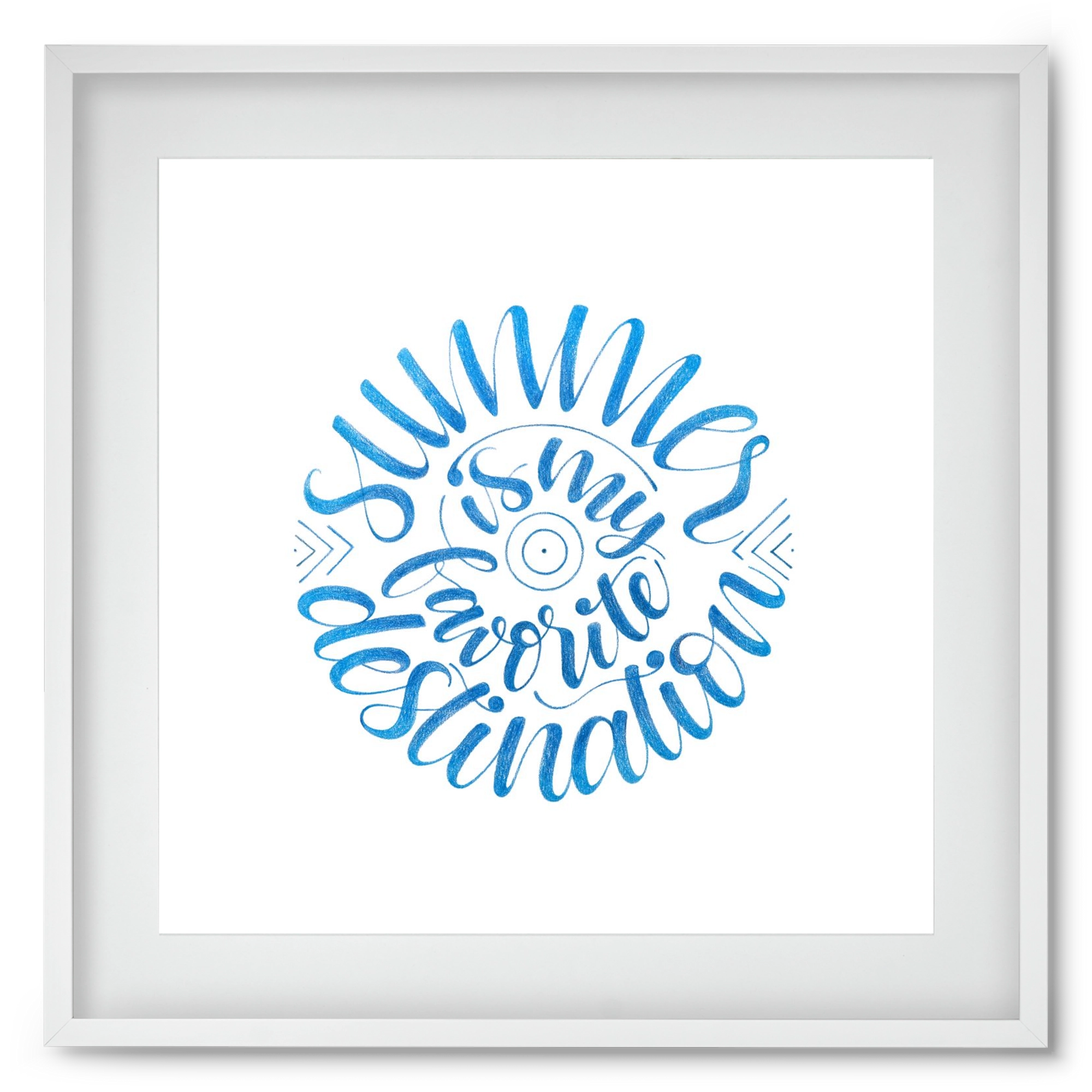 Favorite Destination, 50x50 cm (40x40 cm), Fehér keret, paszpartuval