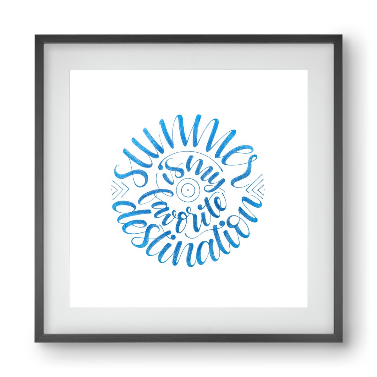 Favorite Destination, 40x40 cm (30x30 cm), Fekete keret, paszpartuval