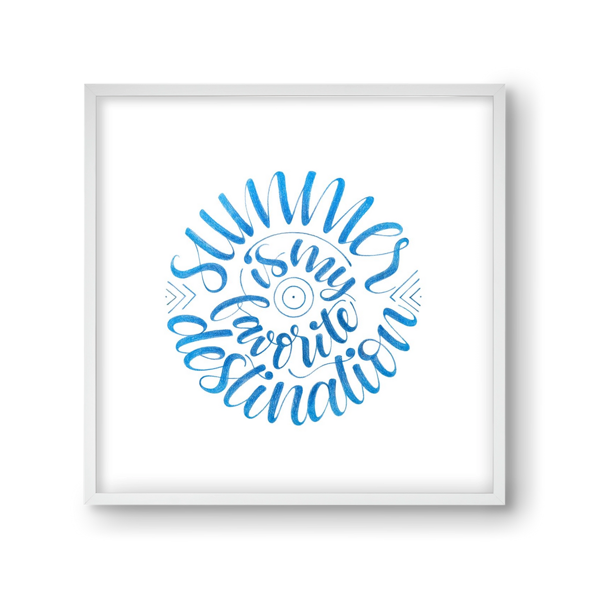 Favorite Destination, 30x30 cm (30x30 cm), Fehér keret