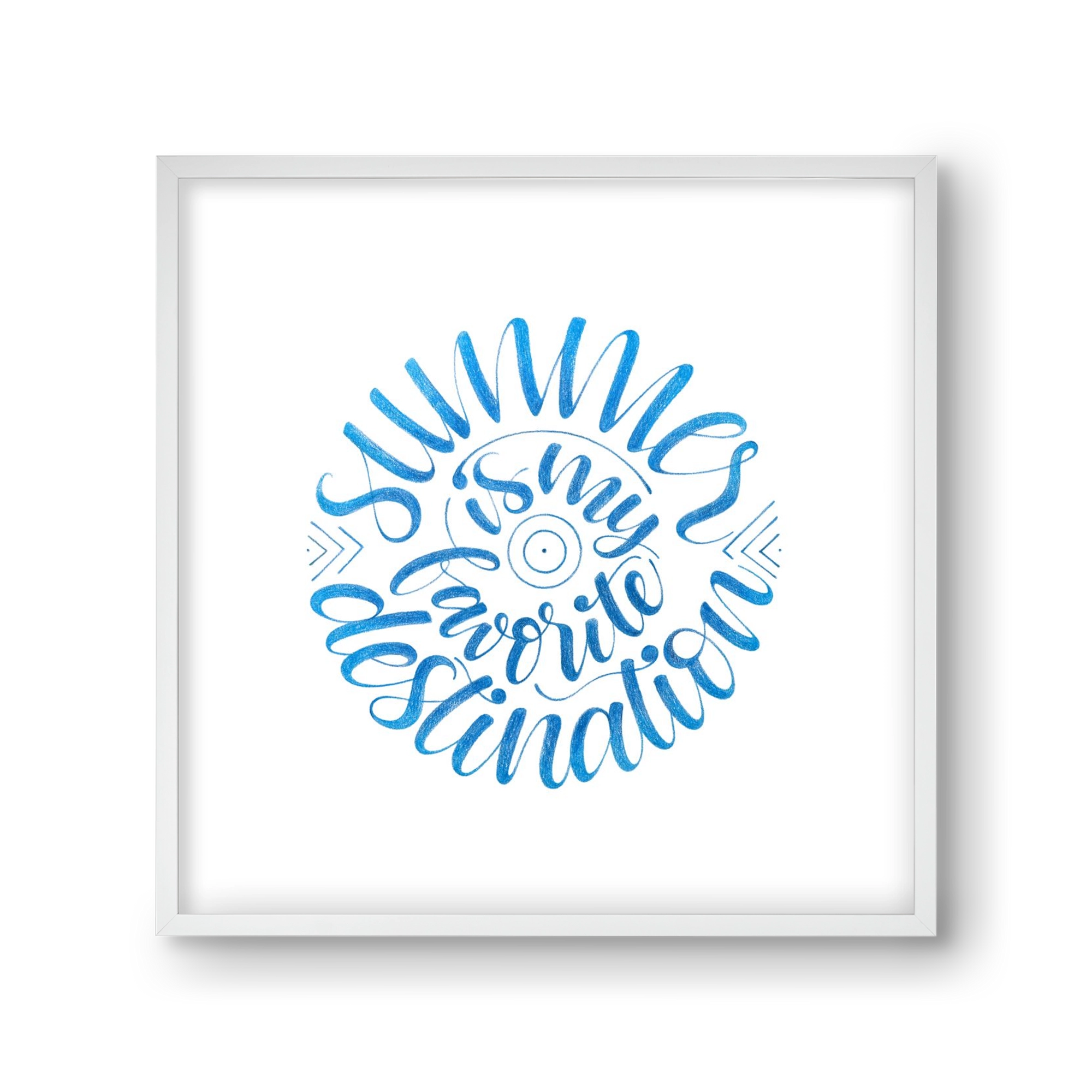 Favorite Destination, 30x30 cm (30x30 cm), Fehér keret