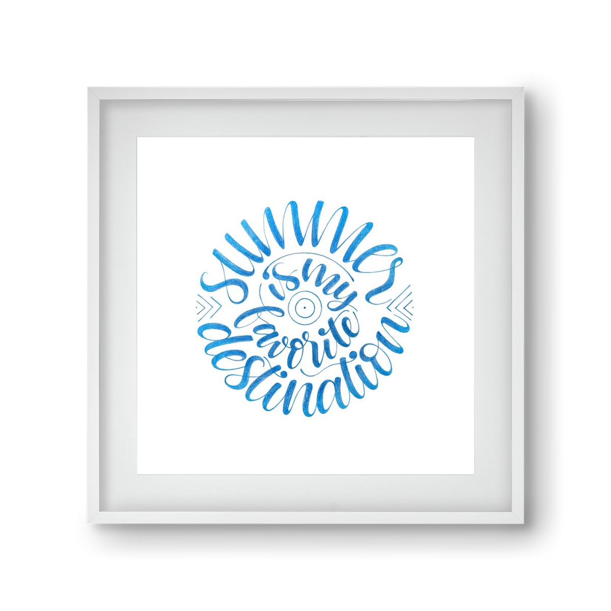 Favorite Destination, 30x30 cm (20x20 cm), Fehér keret, paszpartuval