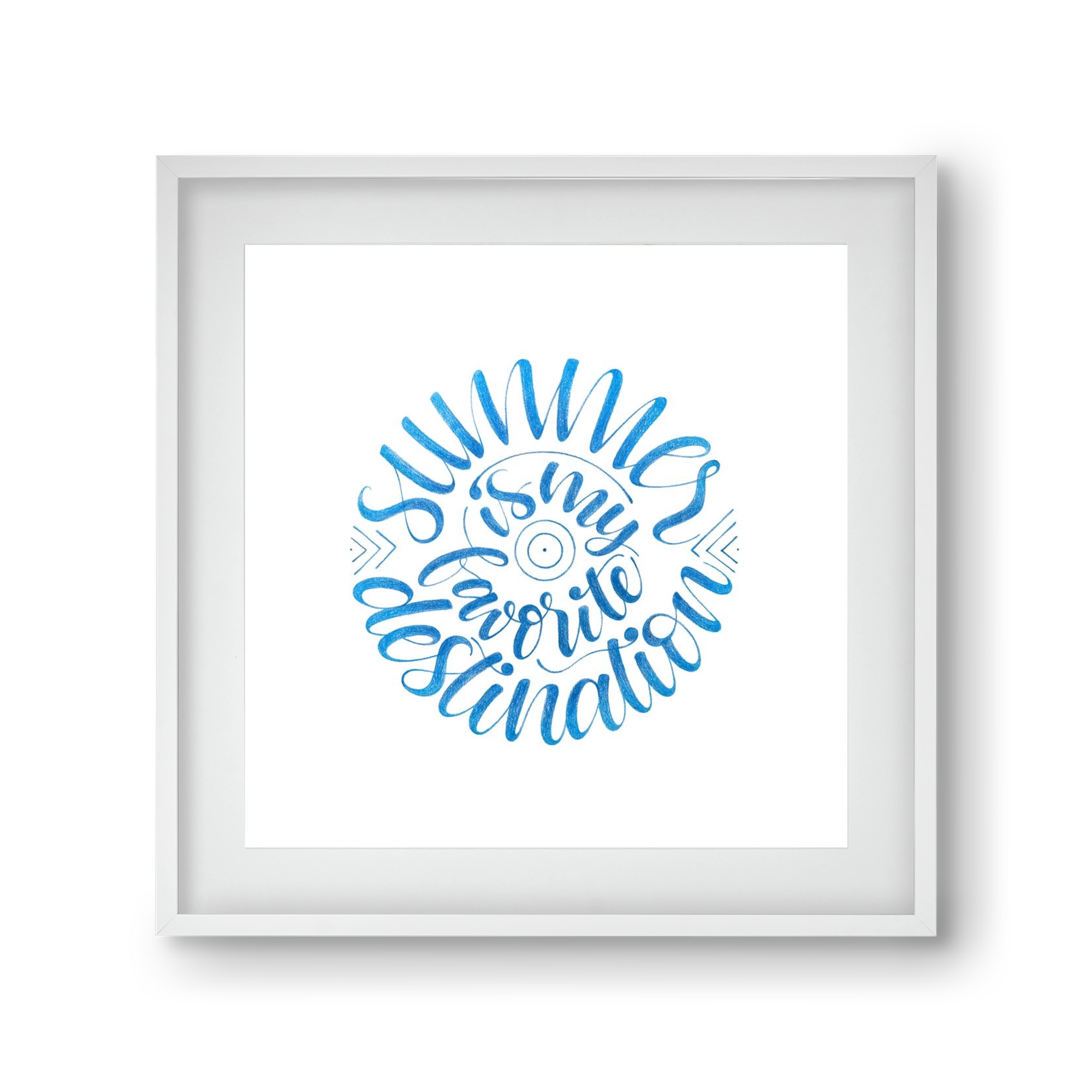 Favorite Destination, 30x30 cm (20x20 cm), Fehér keret, paszpartuval