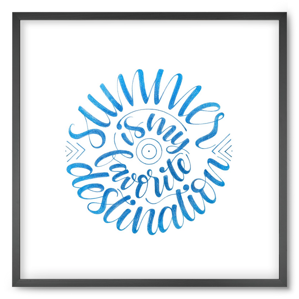 Favorite Destination, 50x50 cm (50x50 cm), Fekete keret