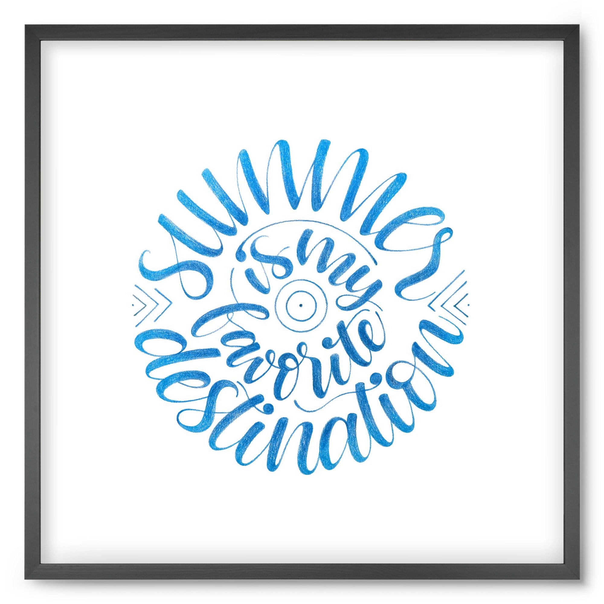 Favorite Destination, 50x50 cm (50x50 cm), Fekete keret