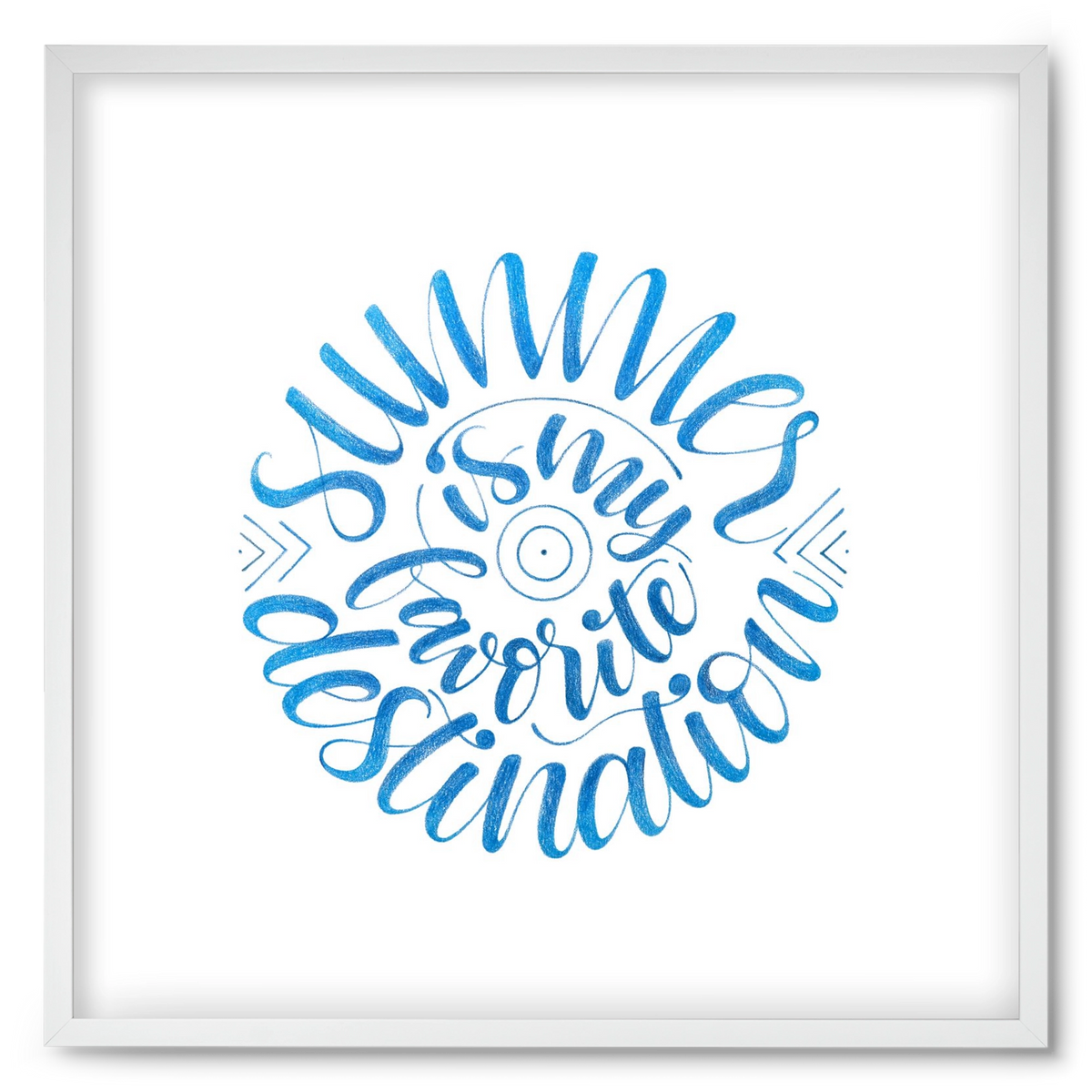 Favorite Destination, 50x50 cm (50x50 cm), Fehér keret