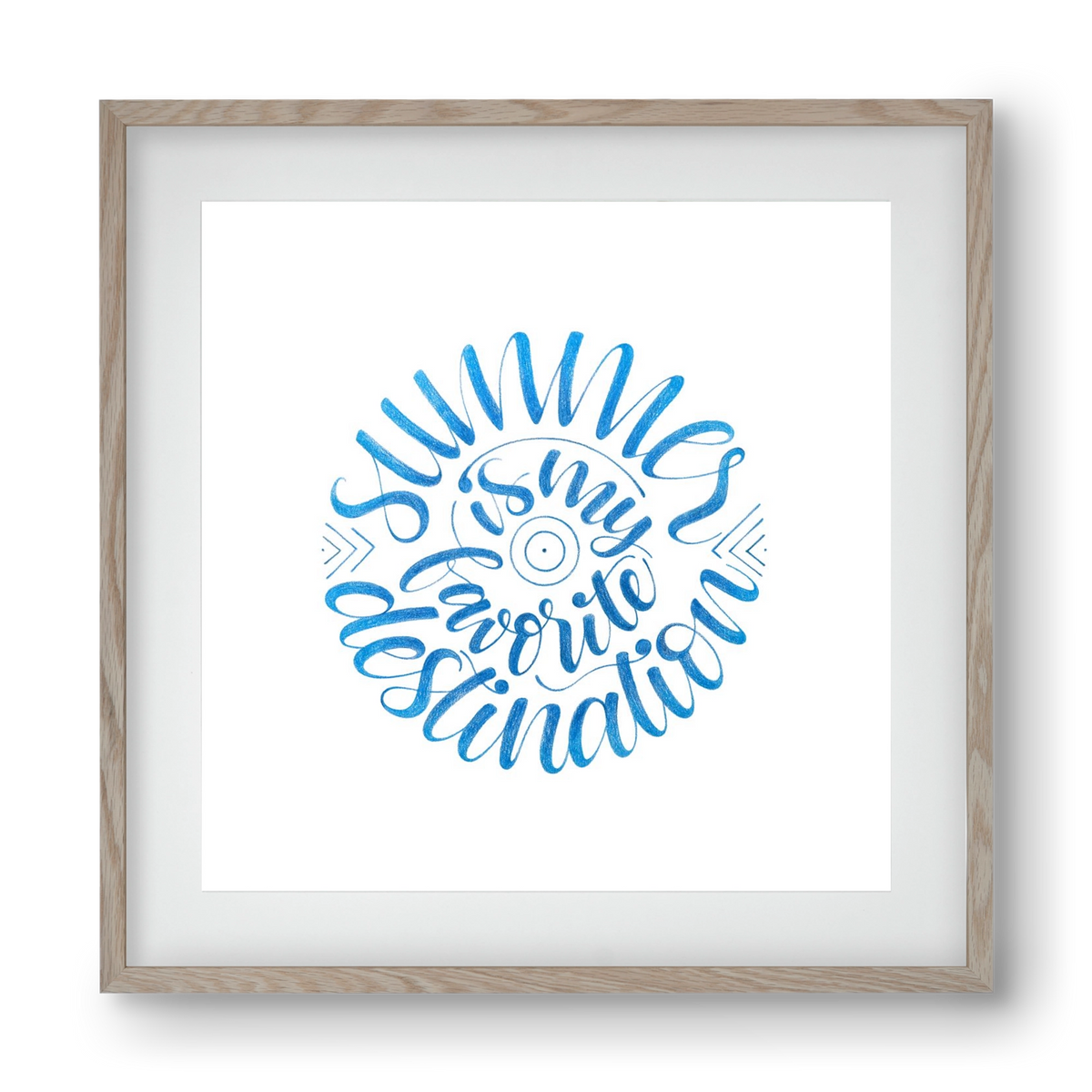 Favorite Destination, 40x40 cm (30x30 cm), Tölgy keret, paszpartuval