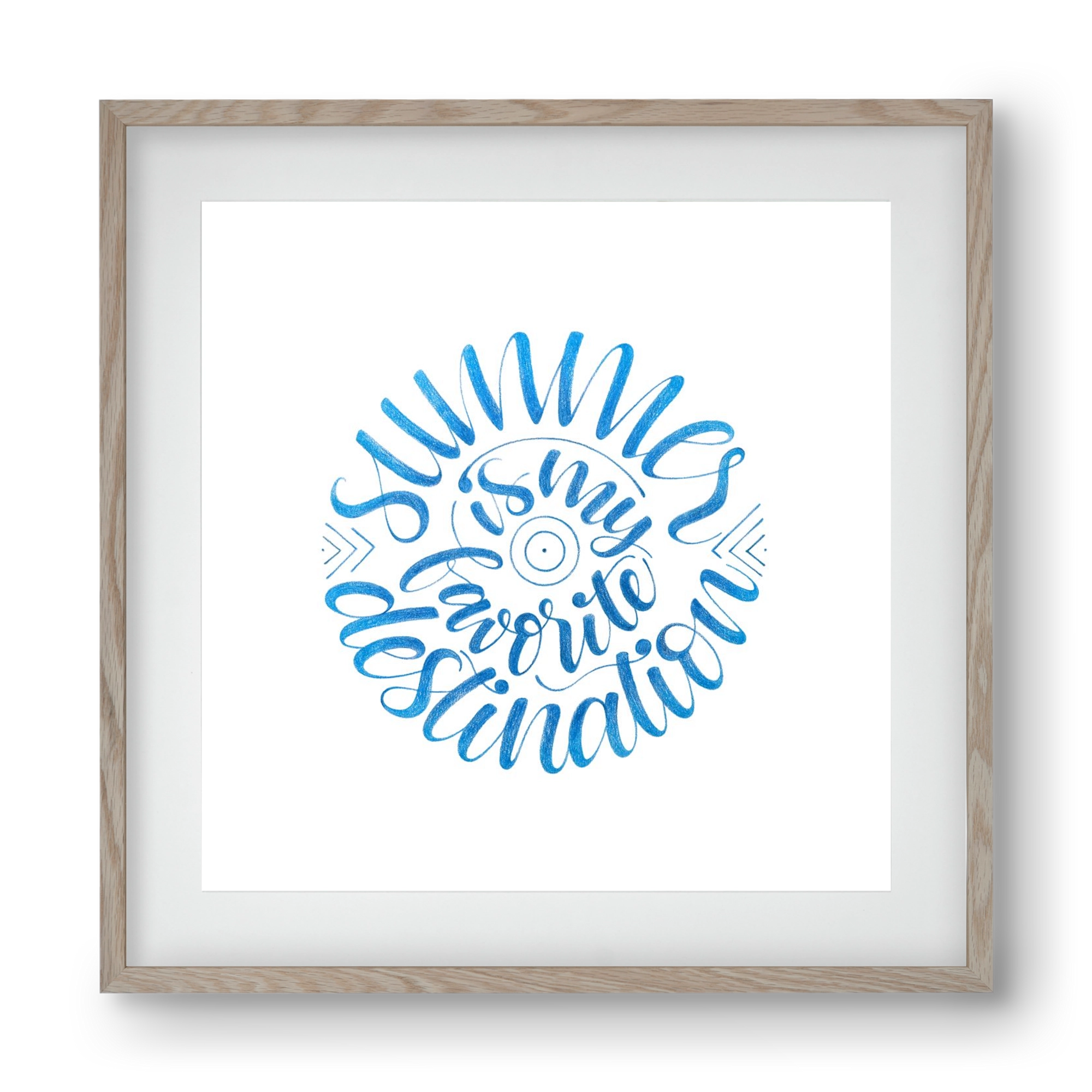 Favorite Destination, 40x40 cm (30x30 cm), Tölgy keret, paszpartuval