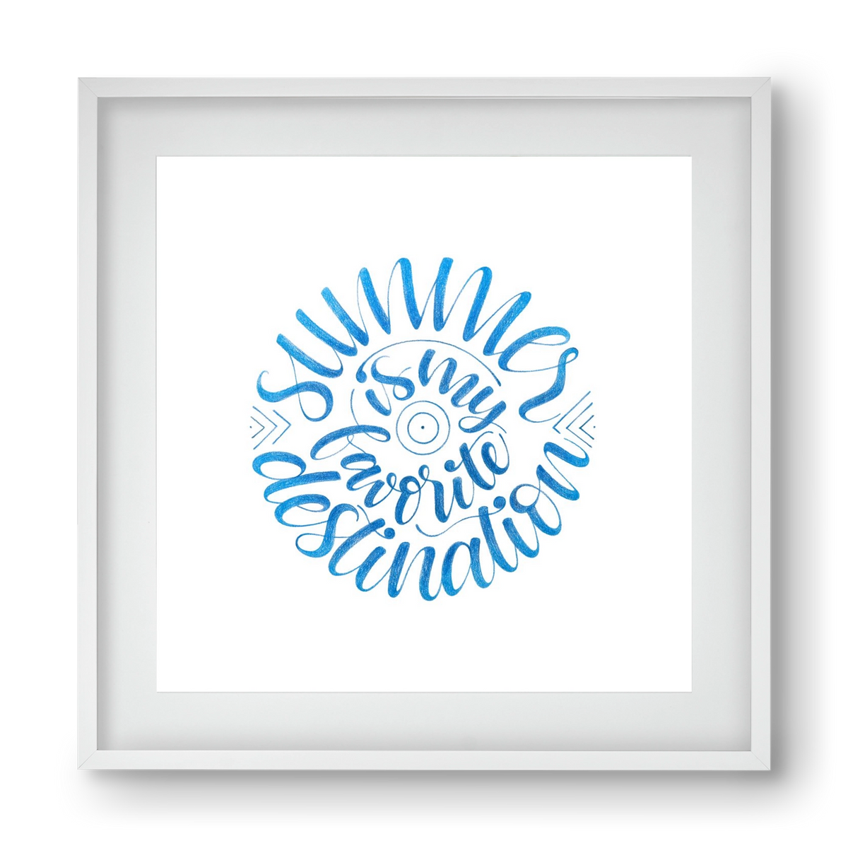 Favorite Destination, 40x40 cm (30x30 cm), Fehér keret, paszpartuval