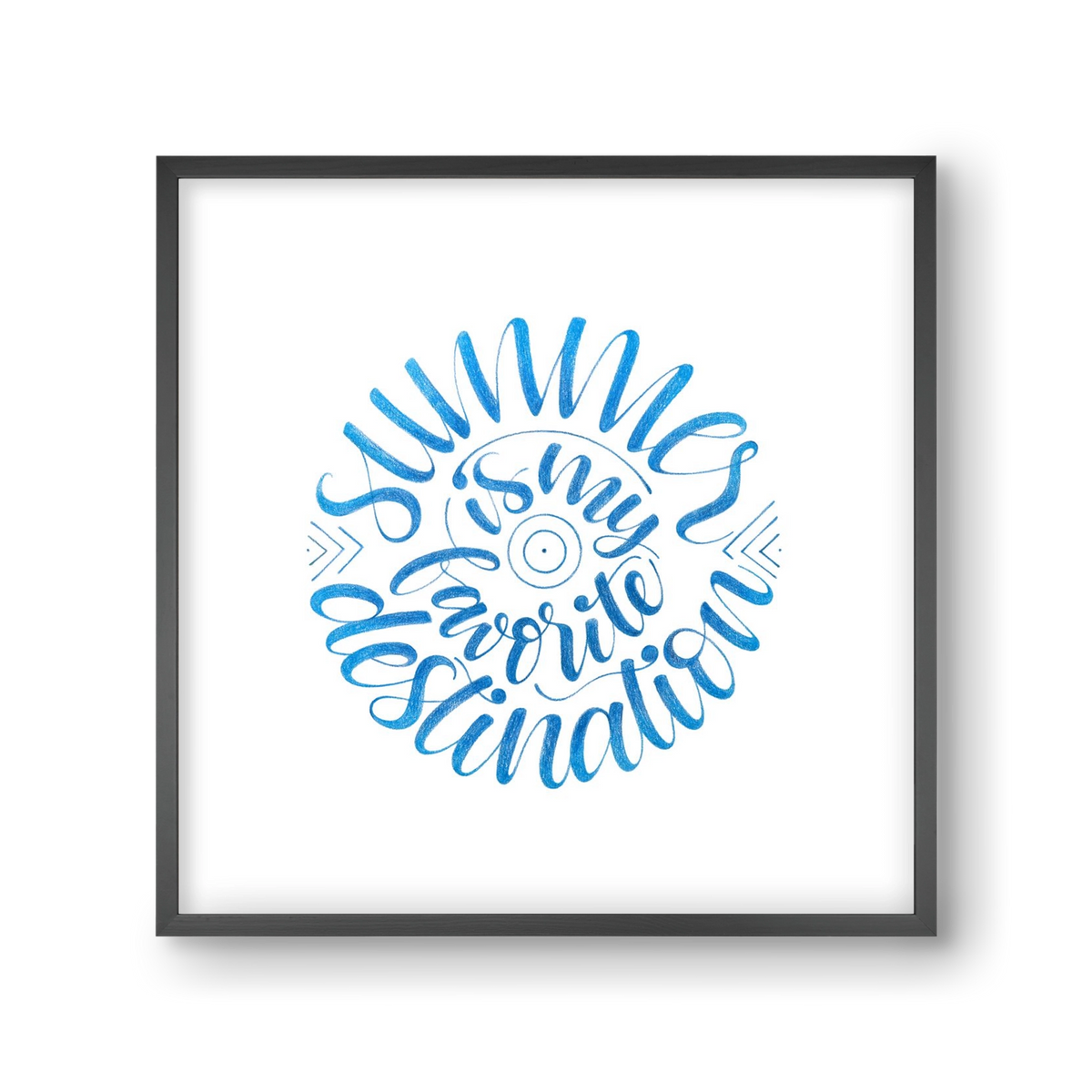 Favorite Destination, 30x30 cm (30x30 cm), Fekete keret