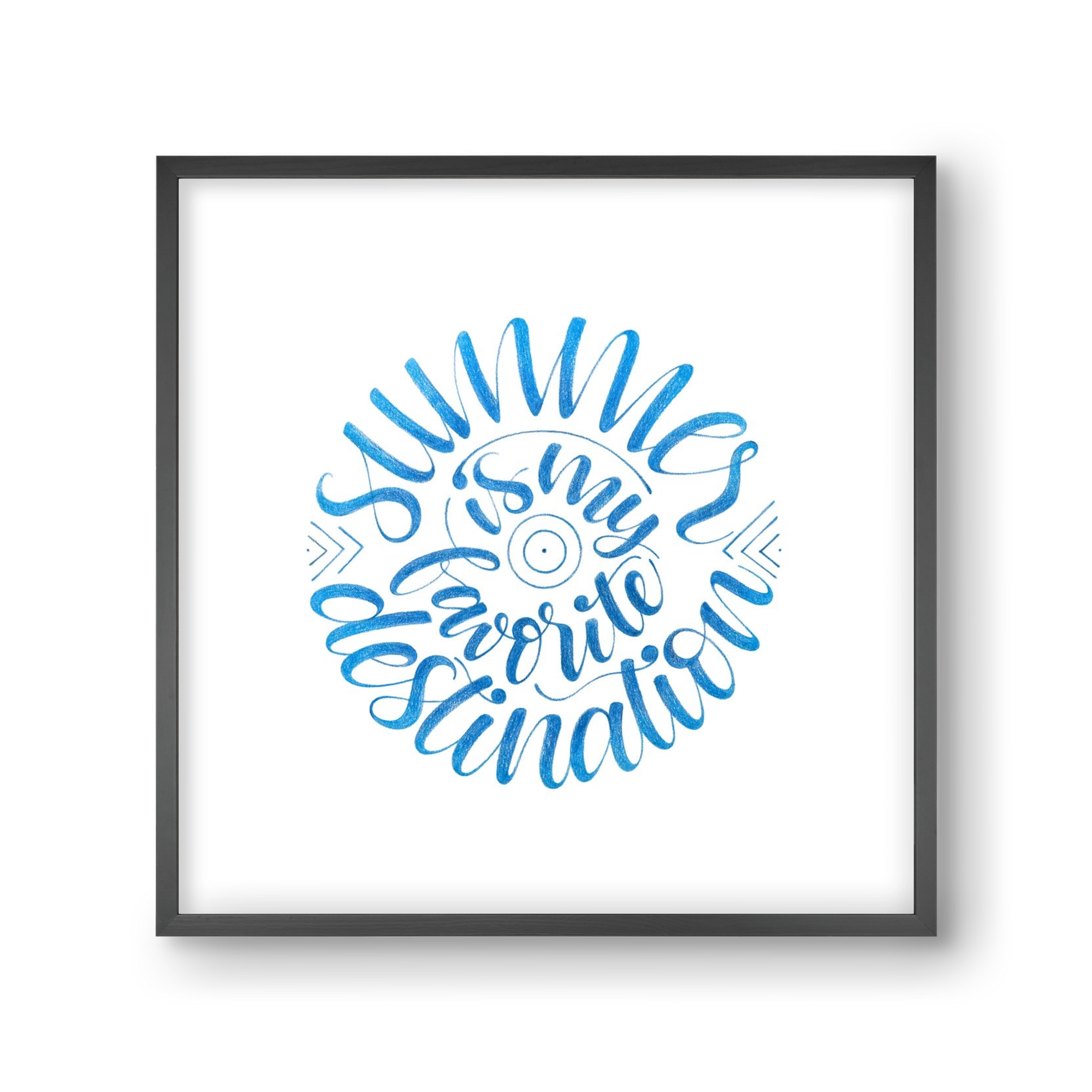 Favorite Destination, 30x30 cm (30x30 cm), Fekete keret