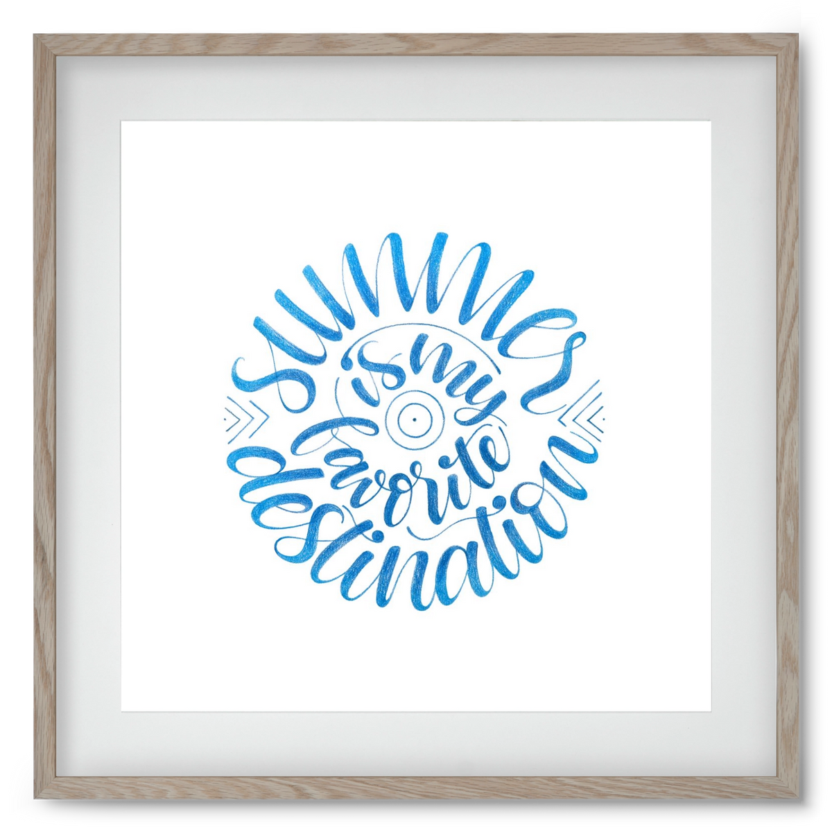 Favorite Destination, 50x50 cm (40x40 cm), Tölgy keret, paszpartuval