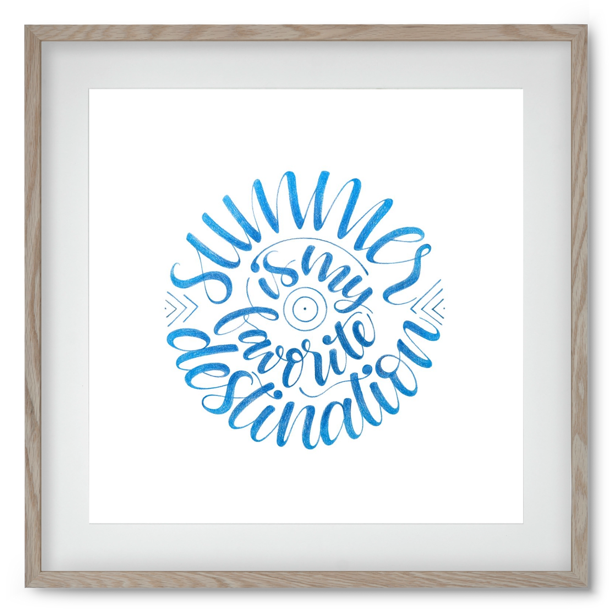 Favorite Destination, 50x50 cm (40x40 cm), Tölgy keret, paszpartuval