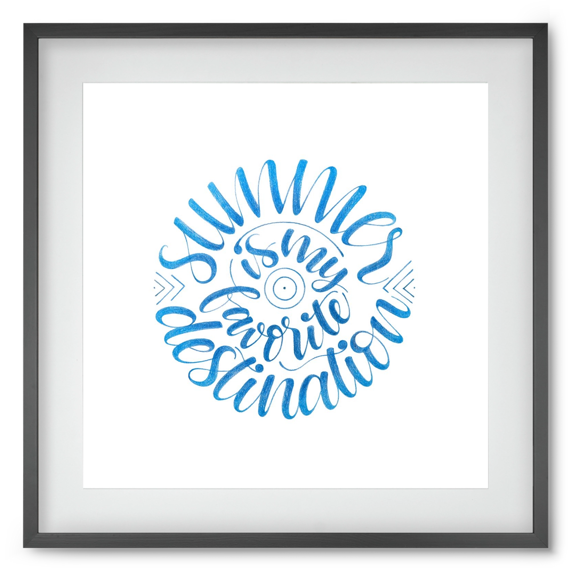 Favorite Destination, 50x50 cm (40x40 cm), Fekete keret, paszpartuval