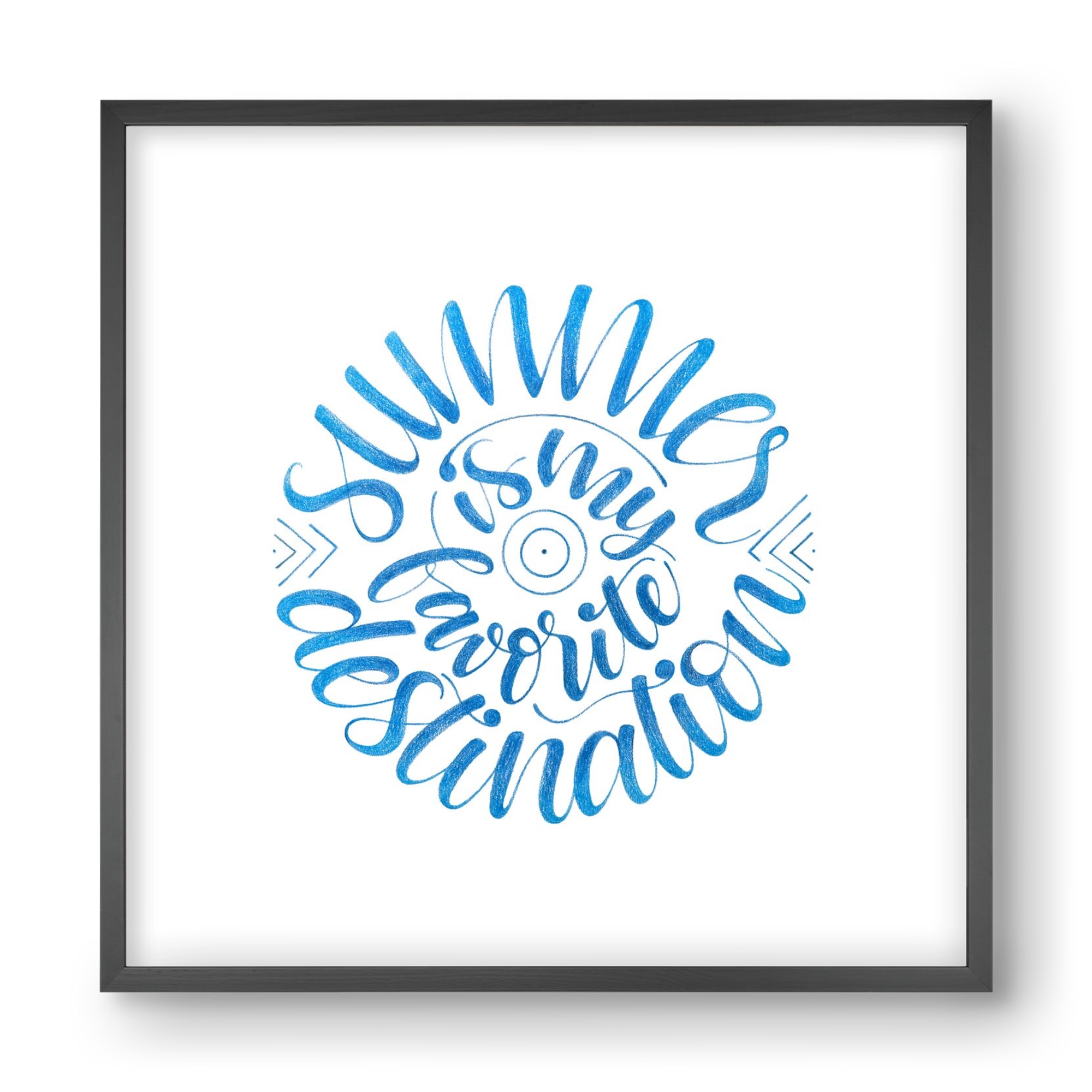 Favorite Destination, 40x40 cm (40x40 cm), Fekete keret
