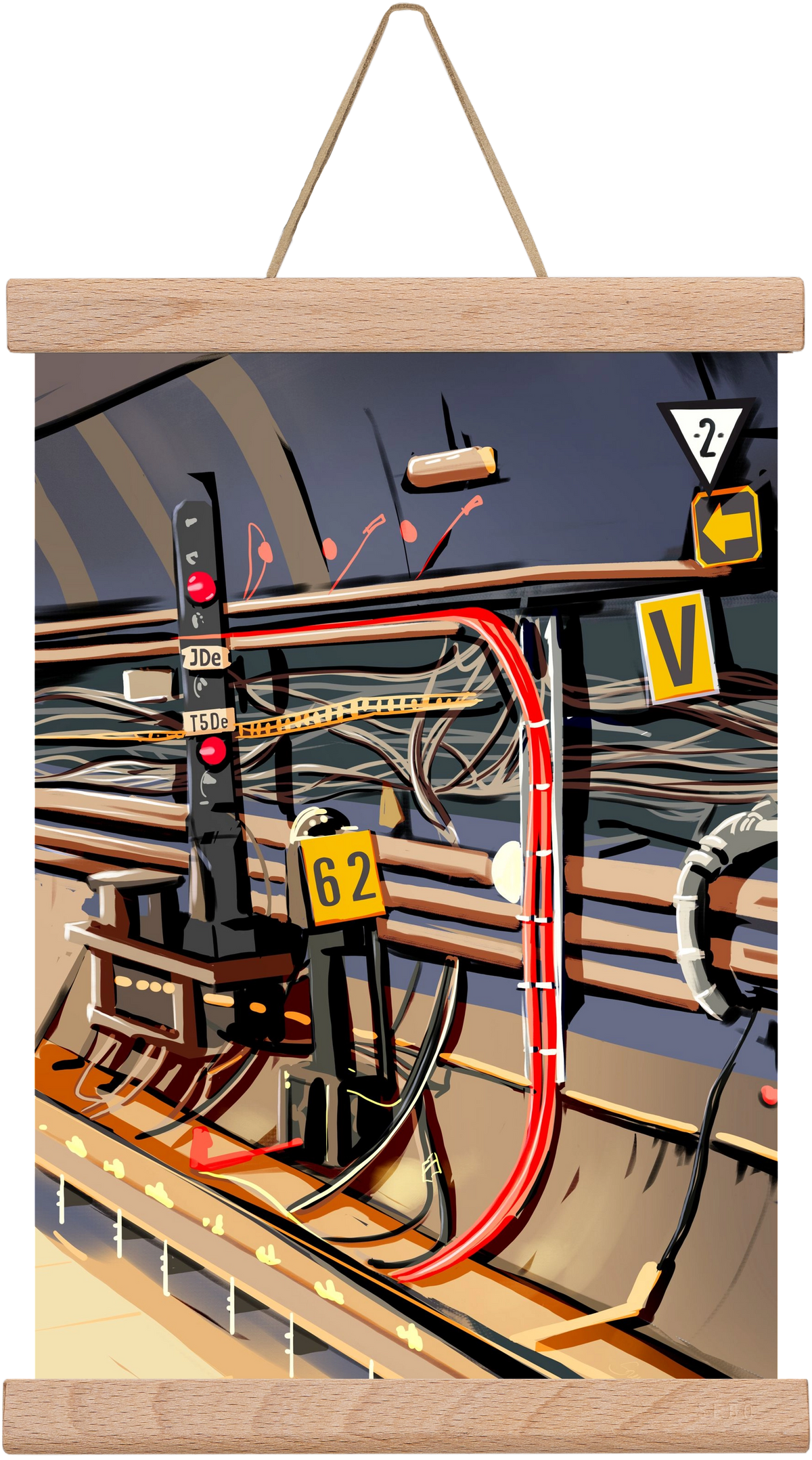 Metro, 20x30 cm (20x30 cm), Tölgy akasztó