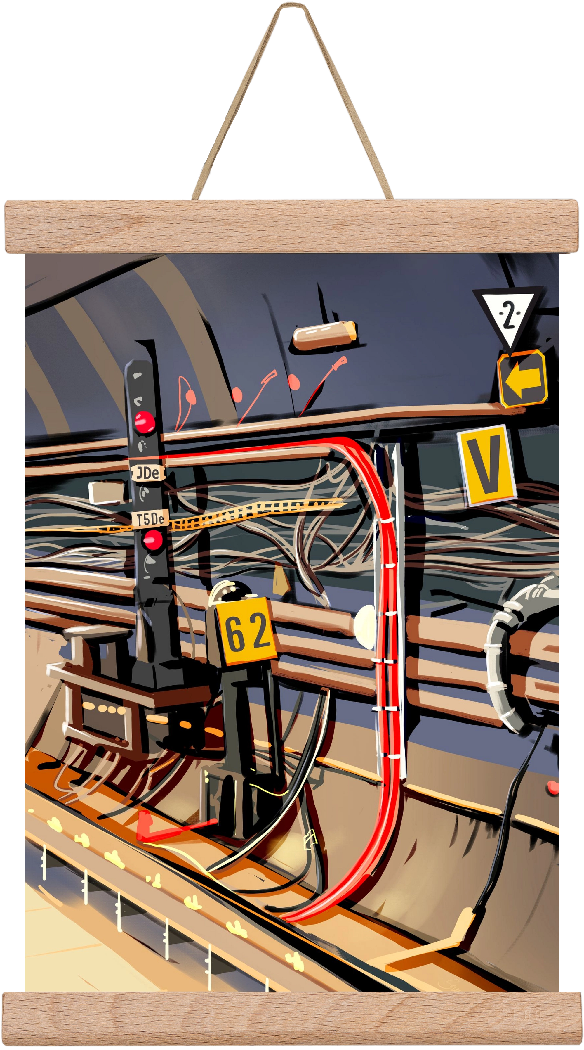 Metro, 20x30 cm (20x30 cm), Tölgy akasztó