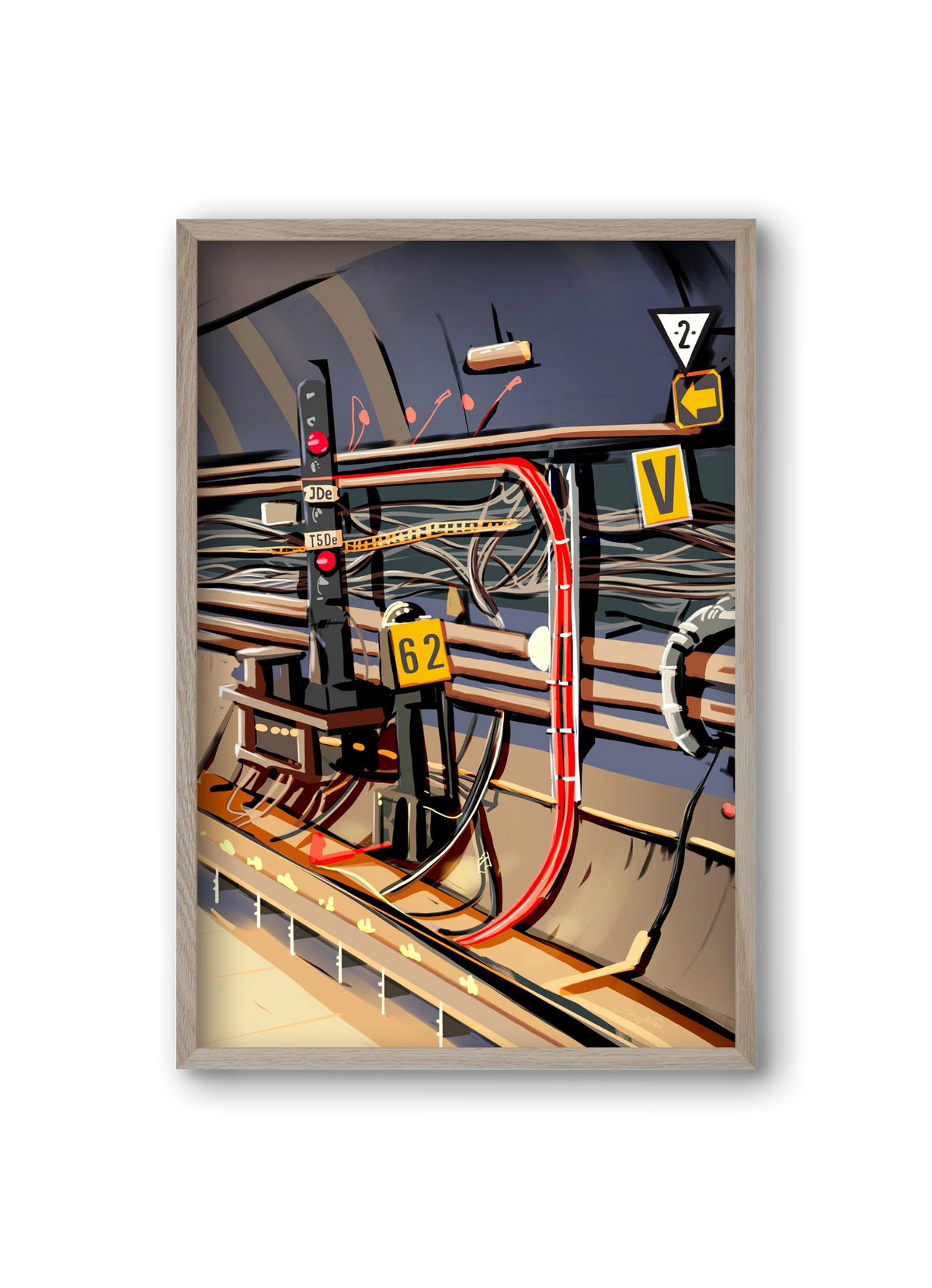 Metro, 20x30 cm (20x30 cm), Tölgy keret