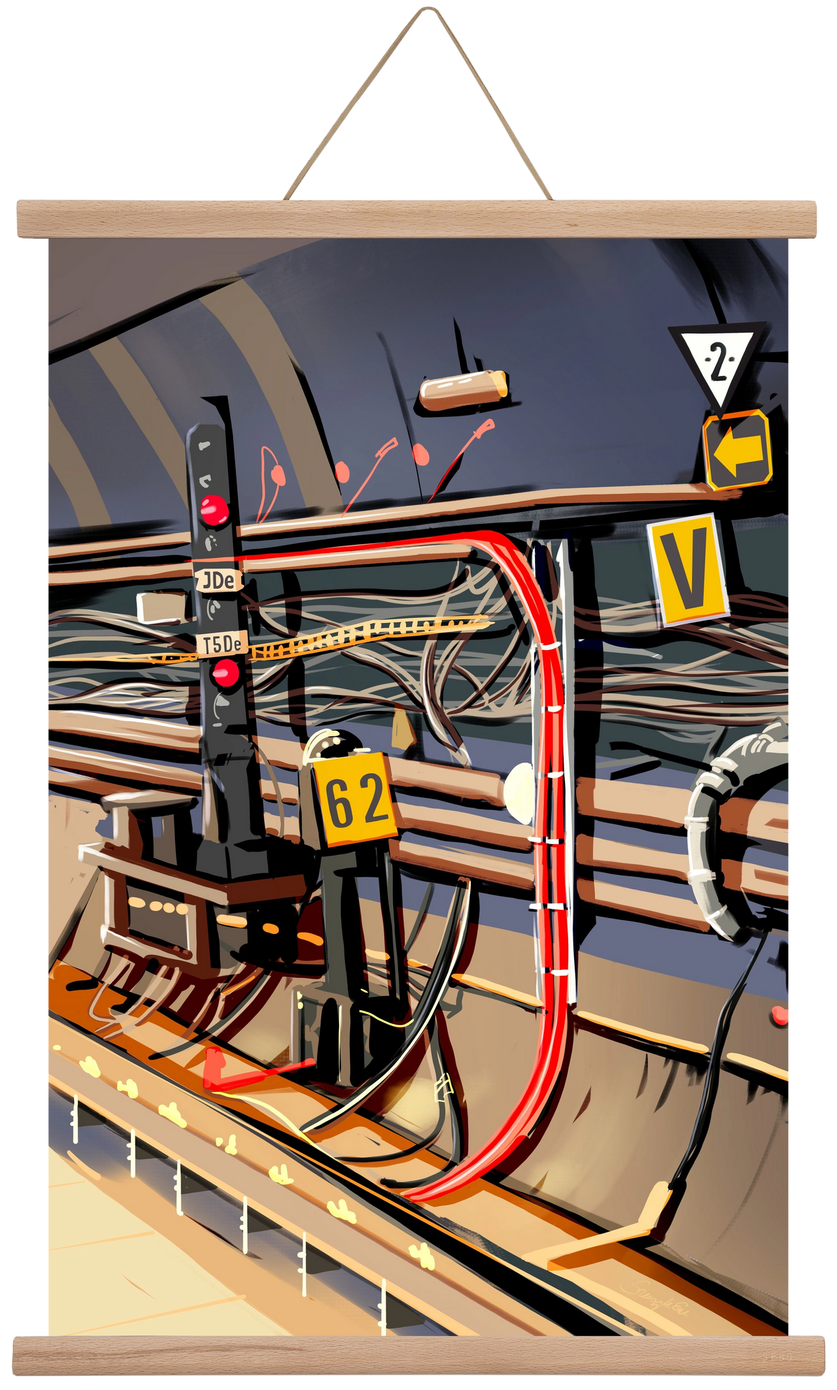 Metro, 40x60 cm (40x60 cm), Tölgy akasztó